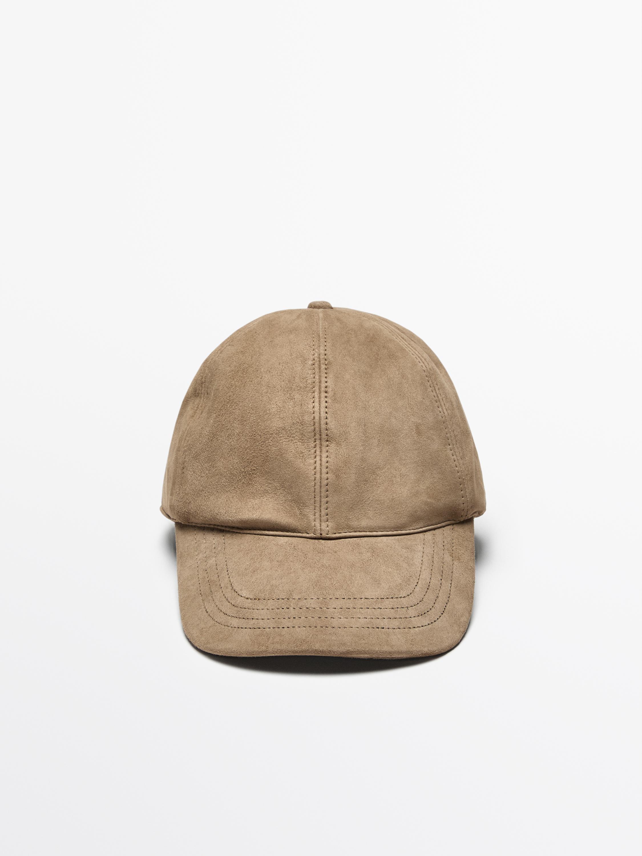 Suede leather cap