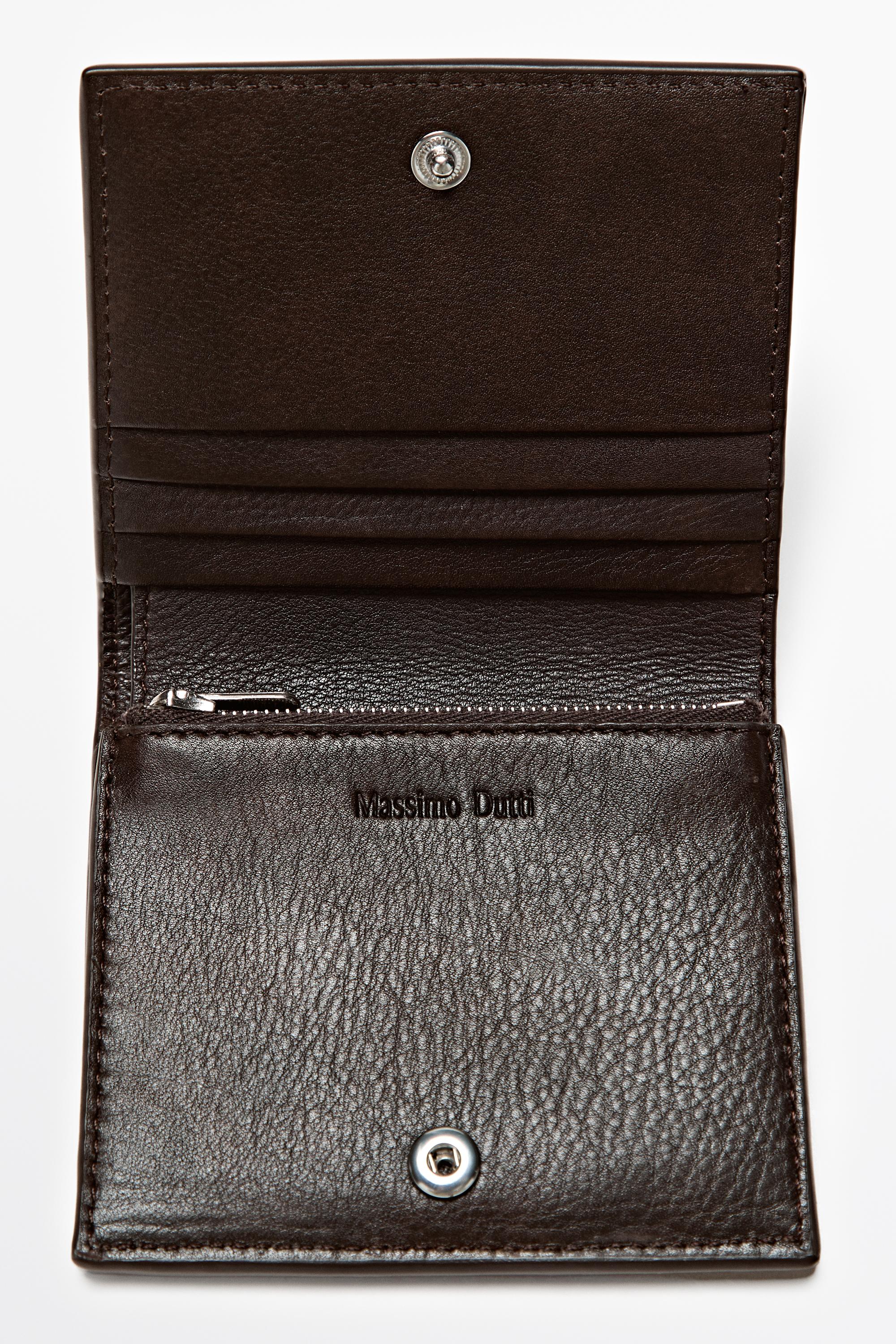 Nappa leather wallet — BROWN