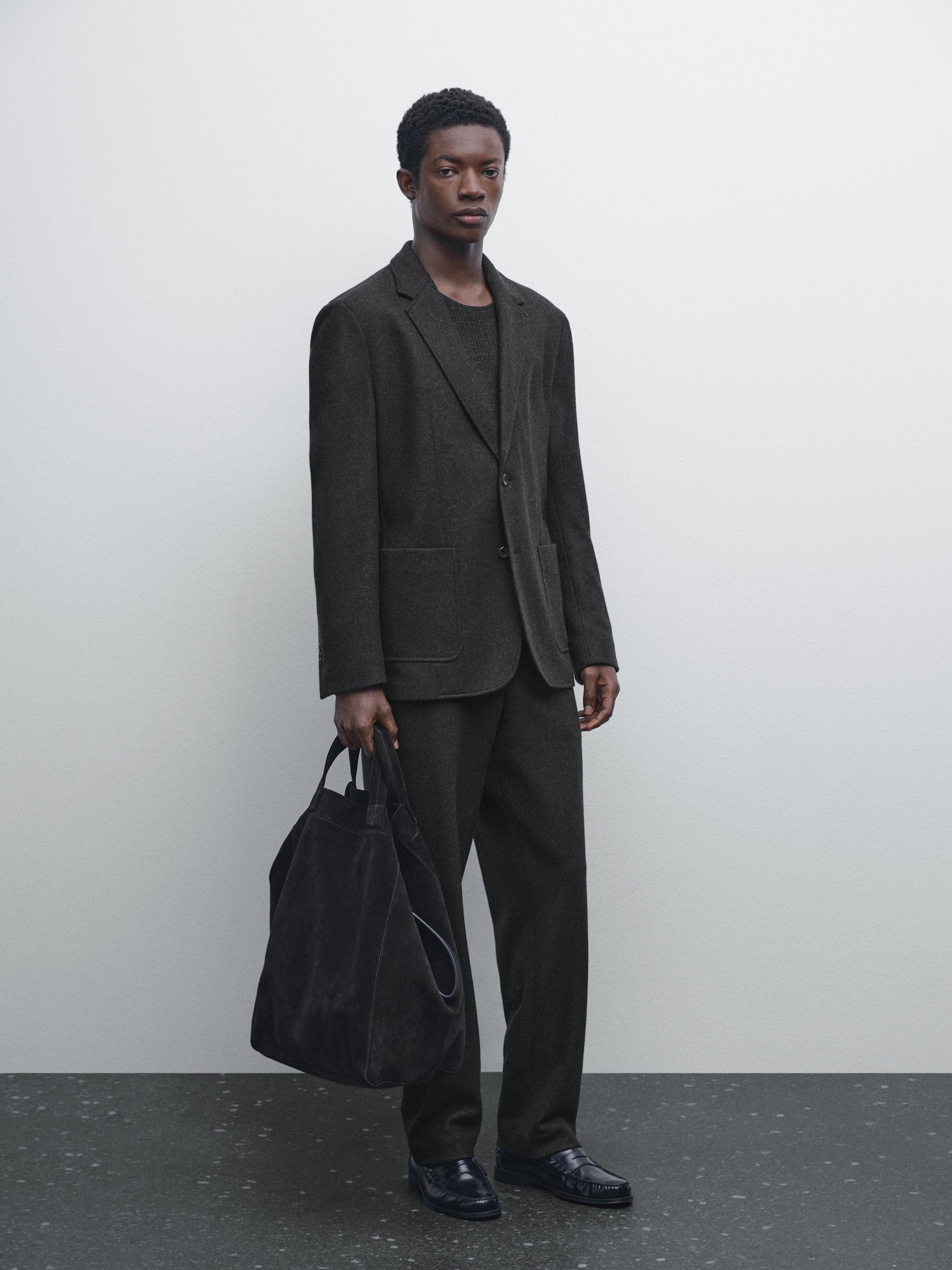 Anzugjacke aus Wollmischgewebe