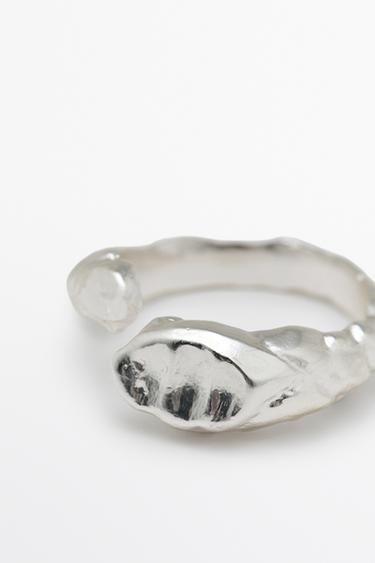 Textured open ring — SILVER 4