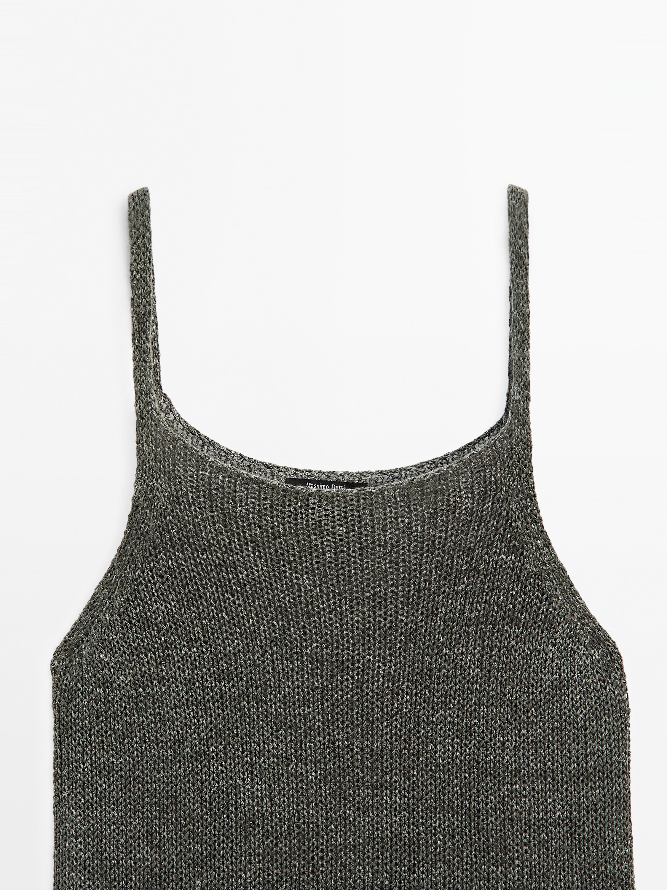 Faded strappy knit top
