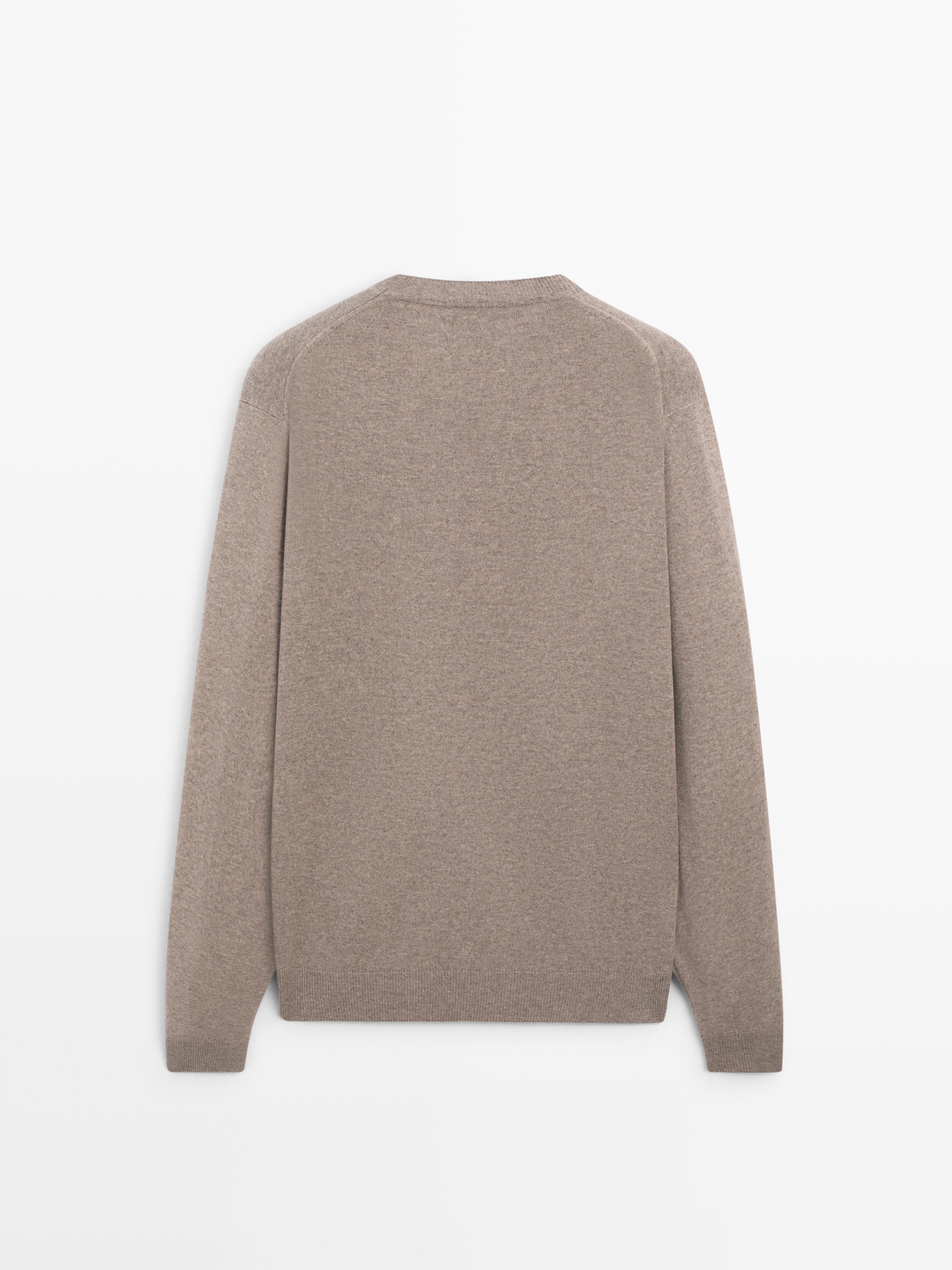 100% wool knit sweater — MINK