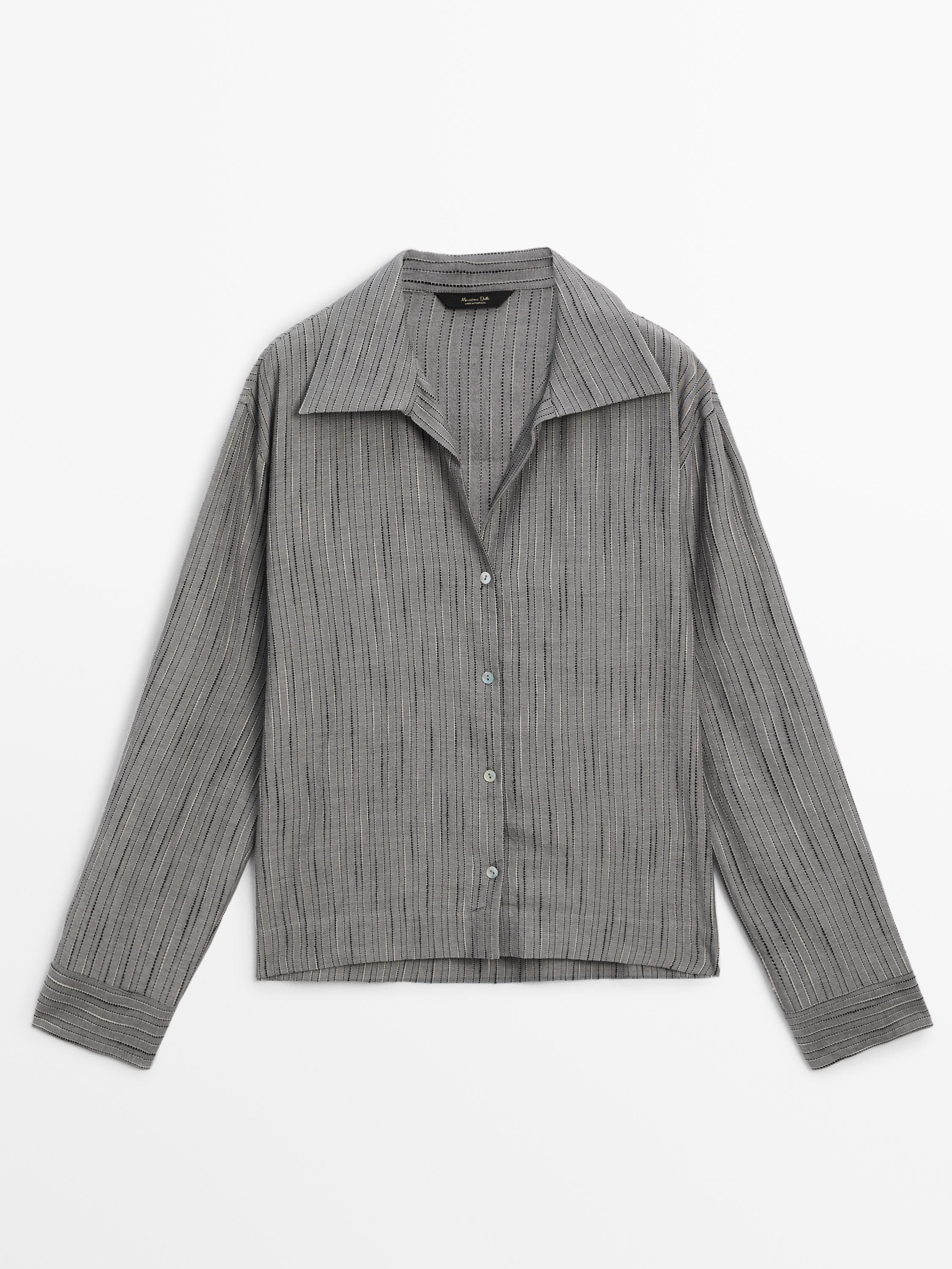 Camicia con dettaglio stampato in misto cotone