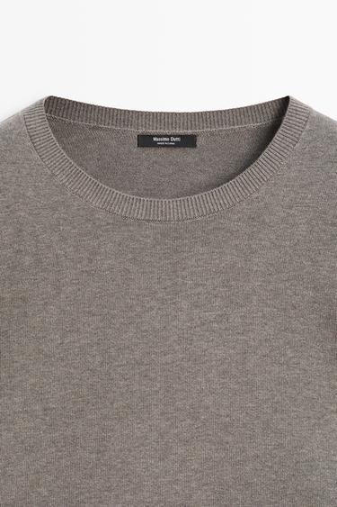Oversize knit sweater with double sleeve detail — DARK KHAKI 4