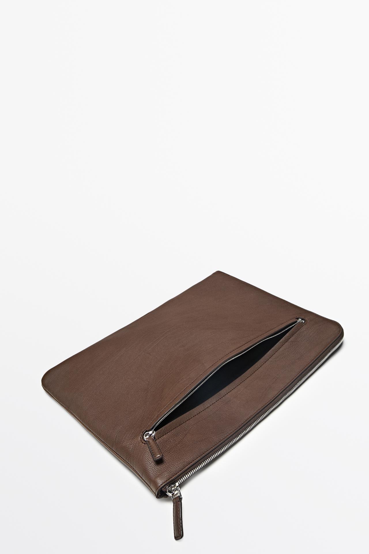 Large nappa leather laptop case — LEATHER