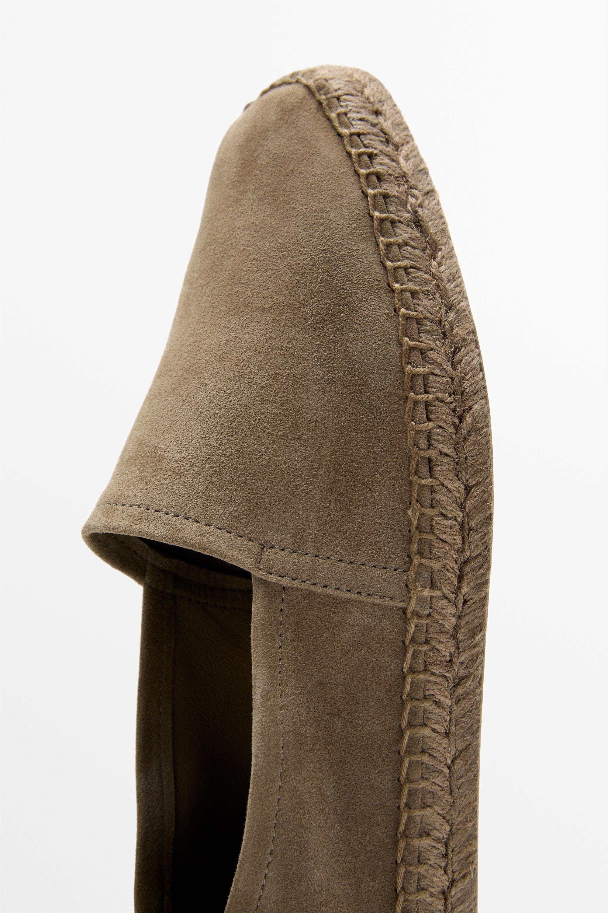 Leather espadrilles — SAND