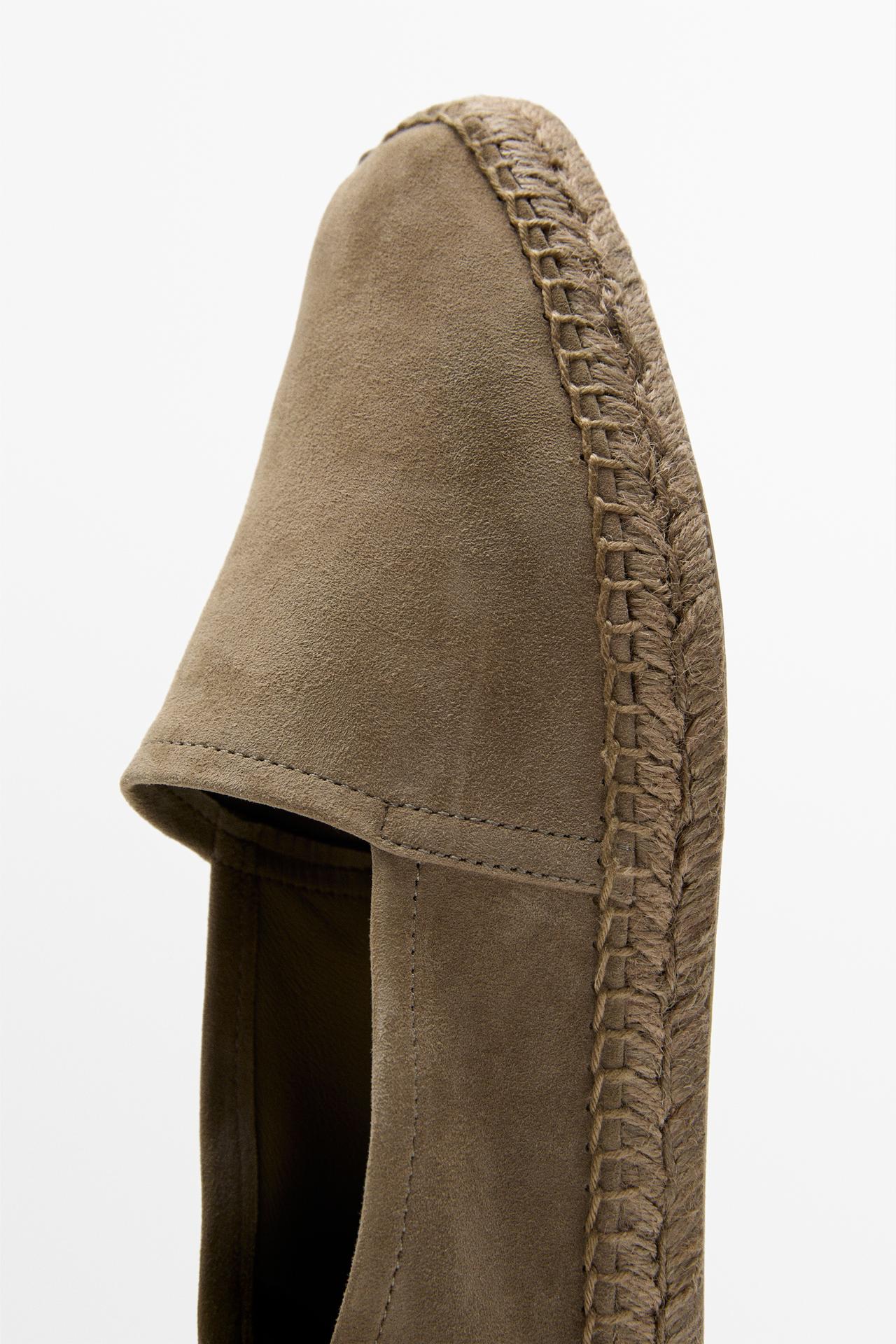 Leather espadrilles — SAND