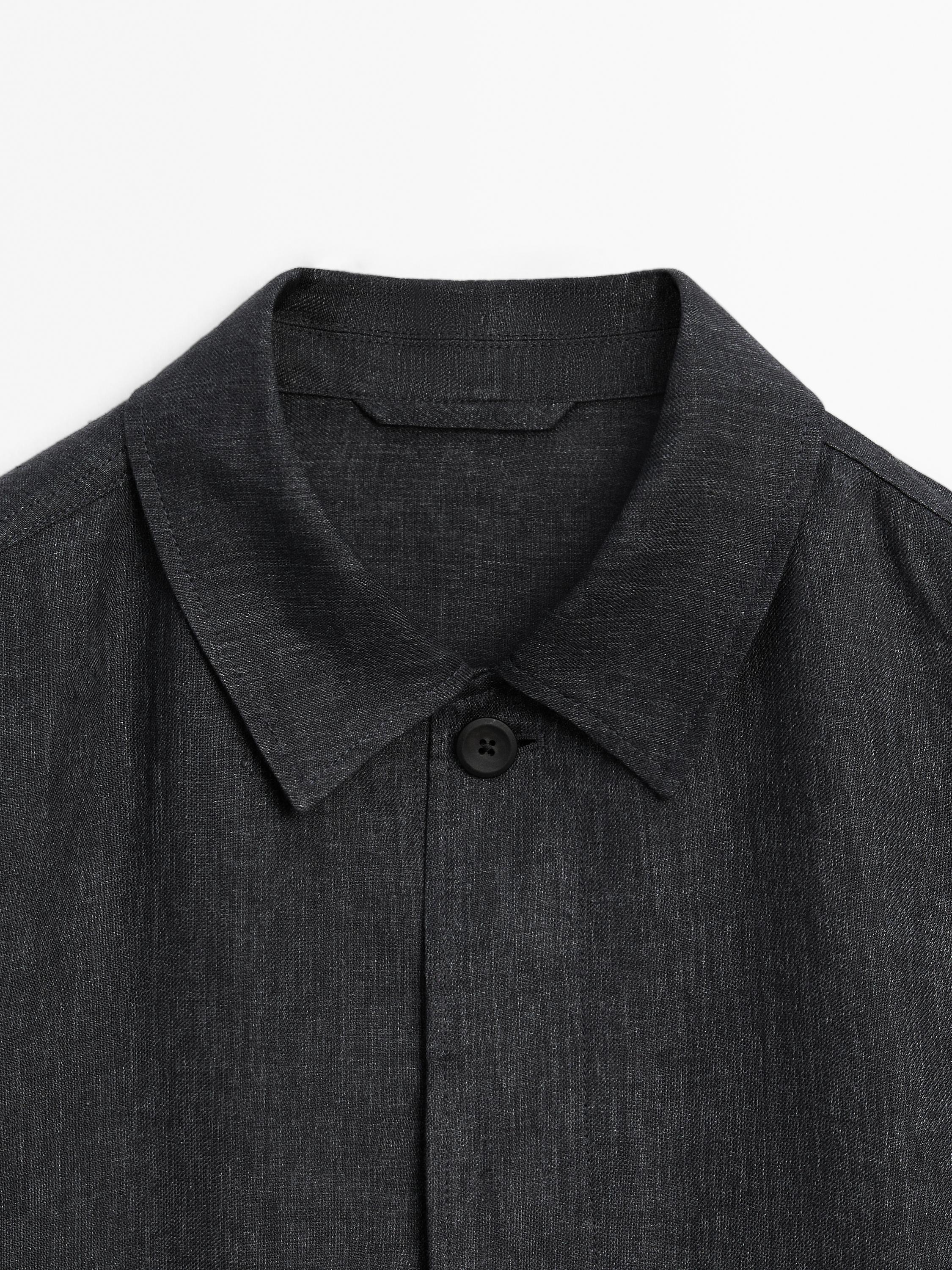 100% linen overshirt