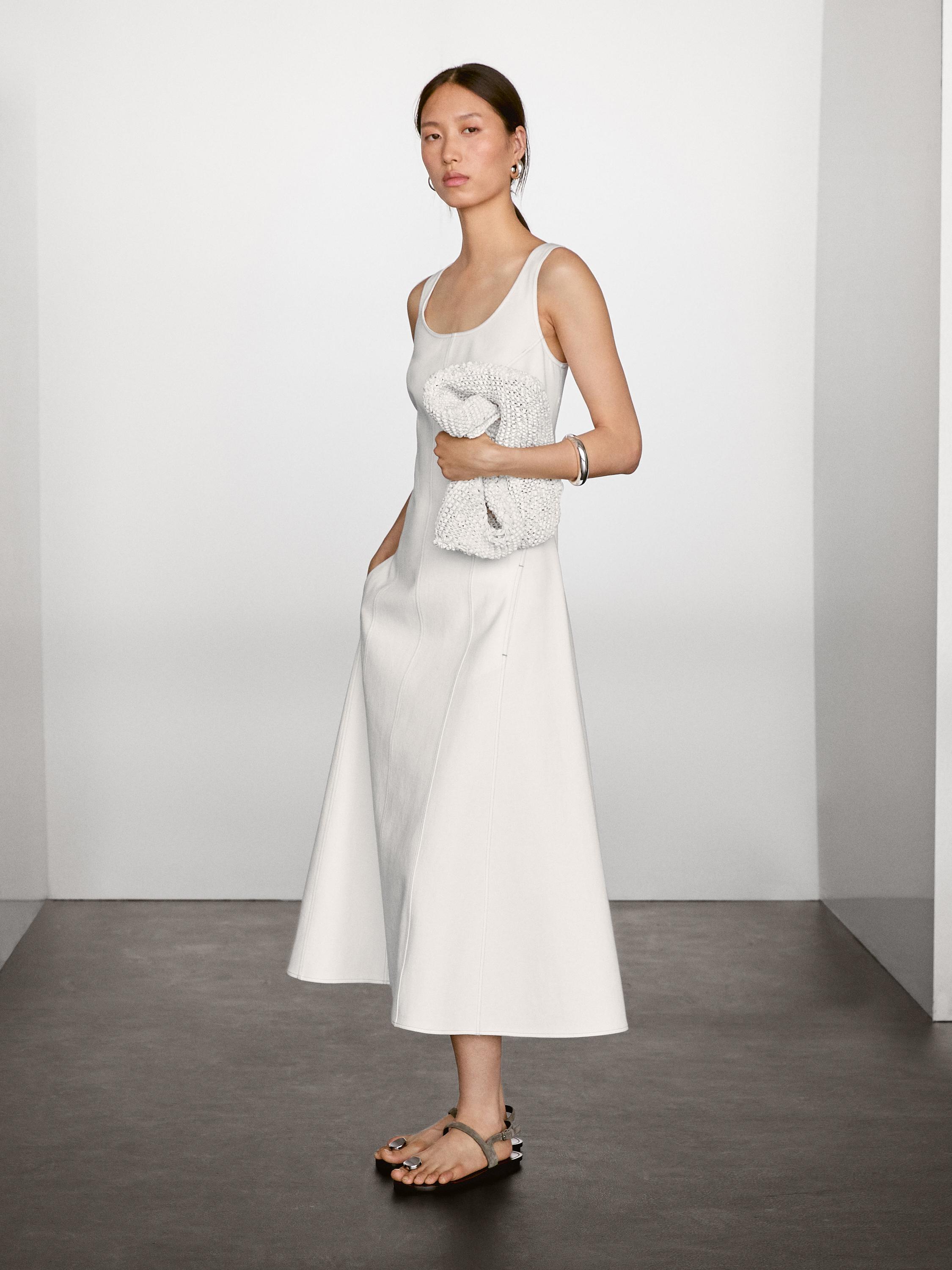 Vestido midi denim 100% algodón