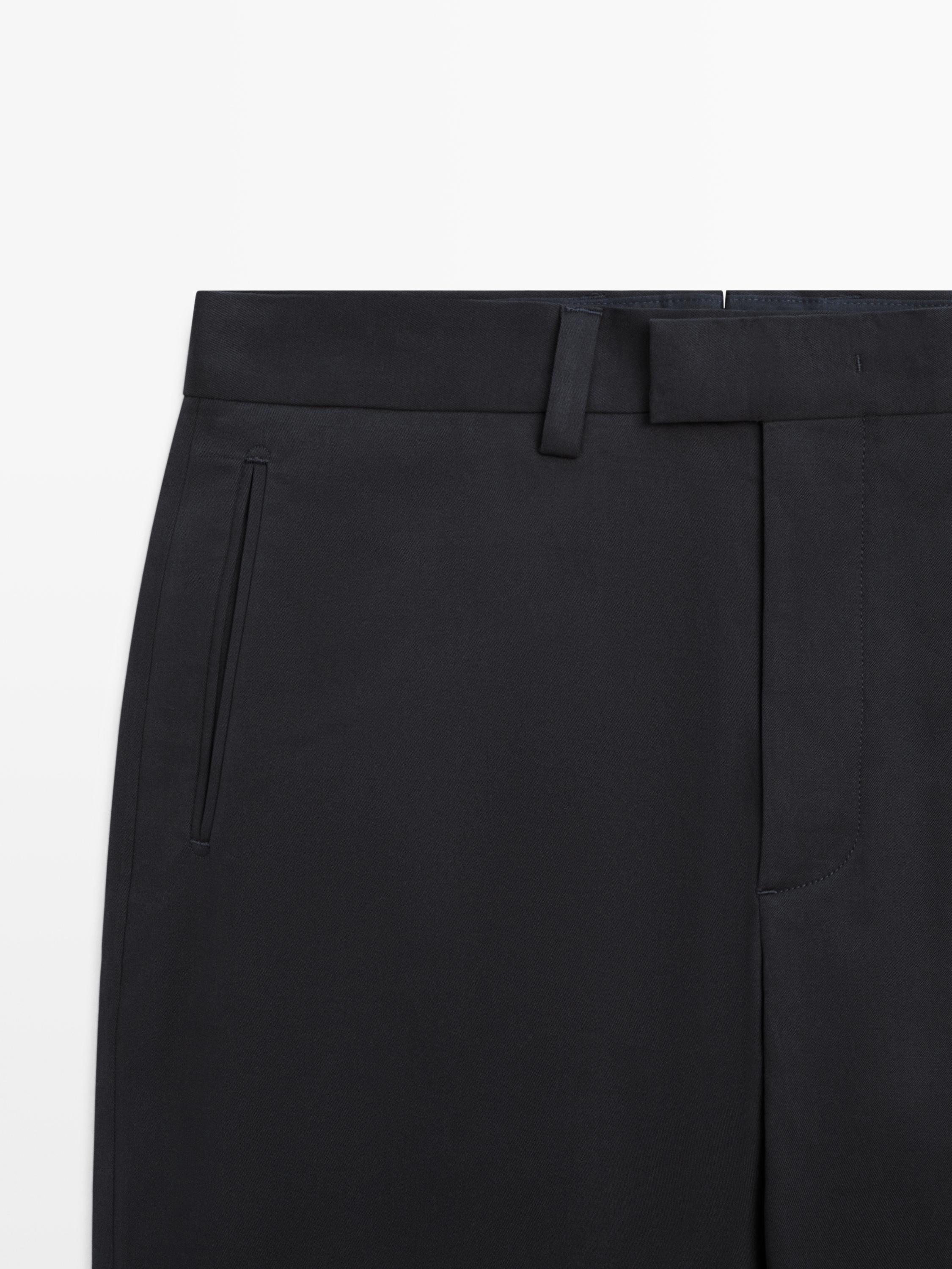 Tailored fit barrel trousers — DARK BLUE