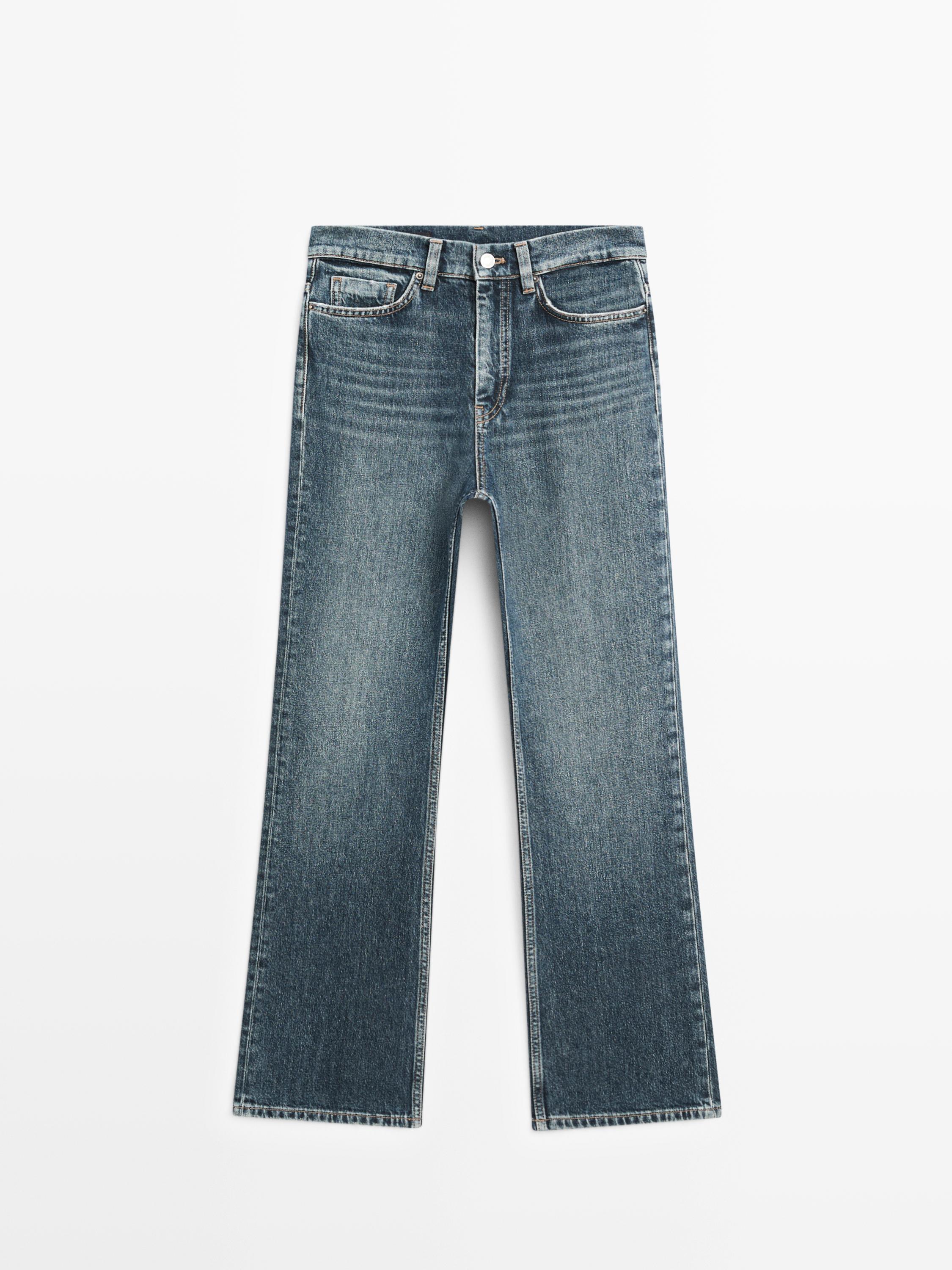 High-waist boot-cut jeans — MEDIUM BLUE