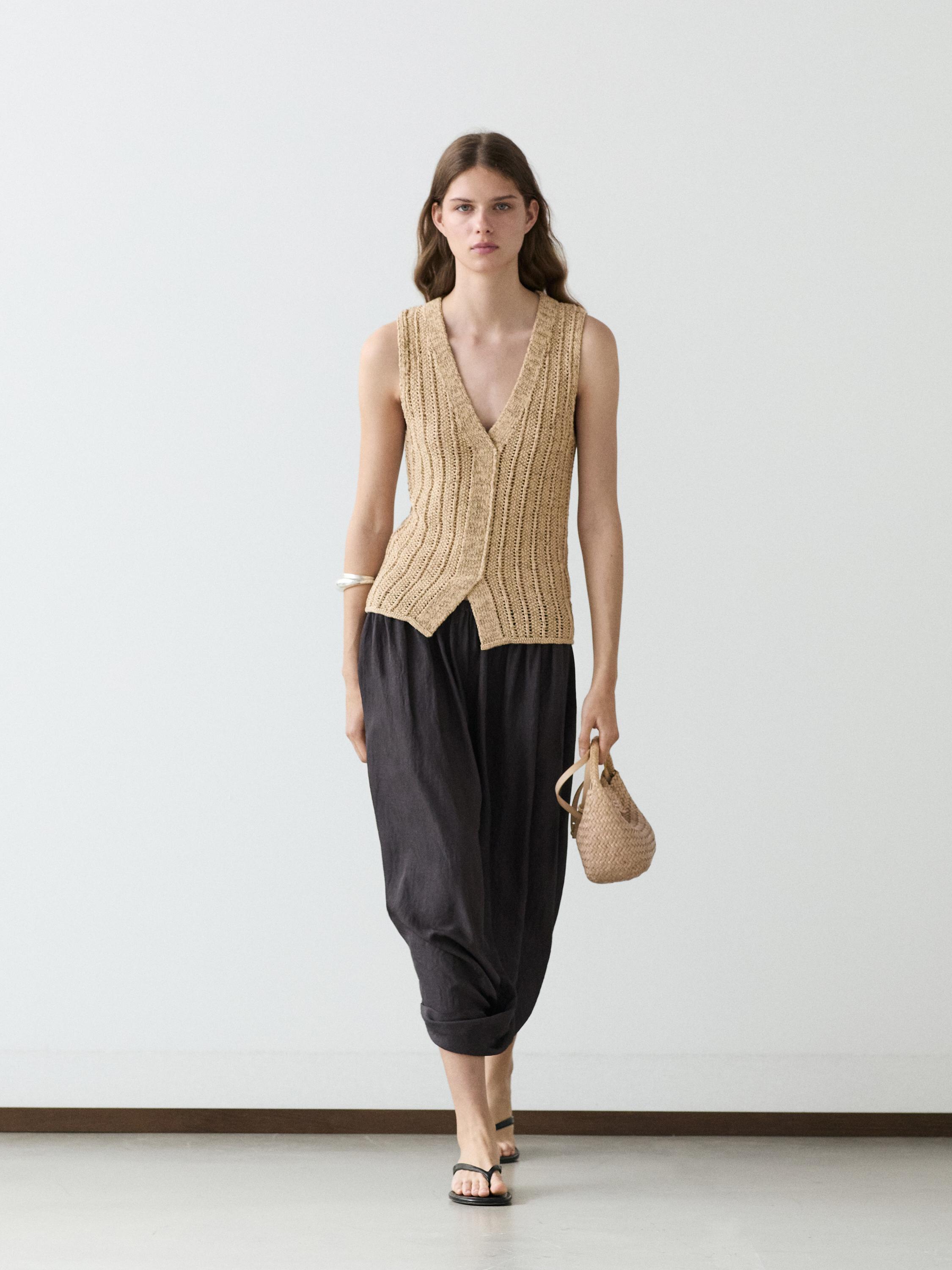 Cutwork vest