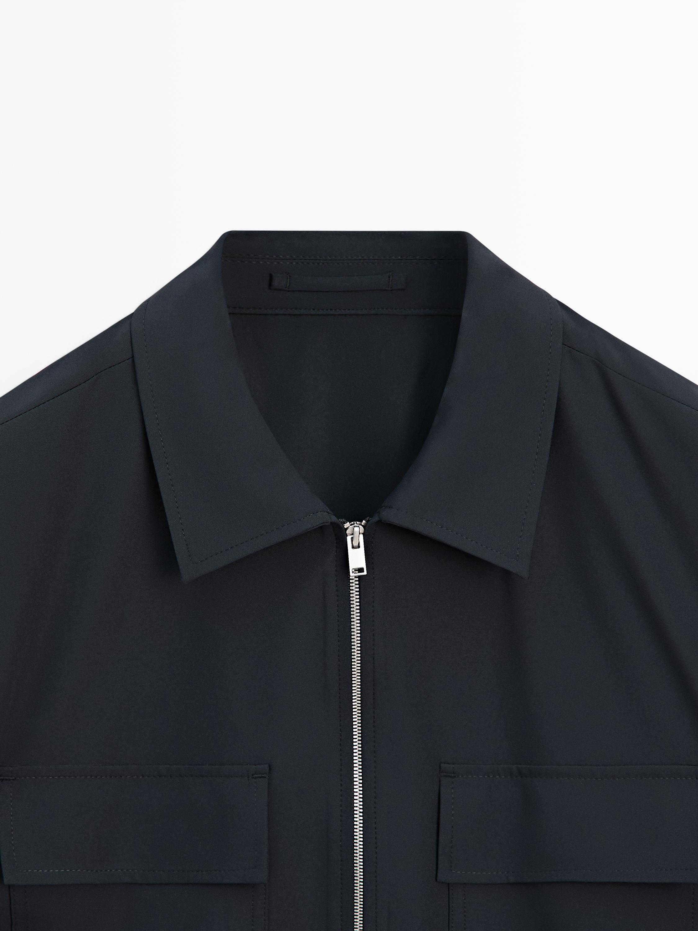 Technical jacket with pocket detail — NAVY BLUE