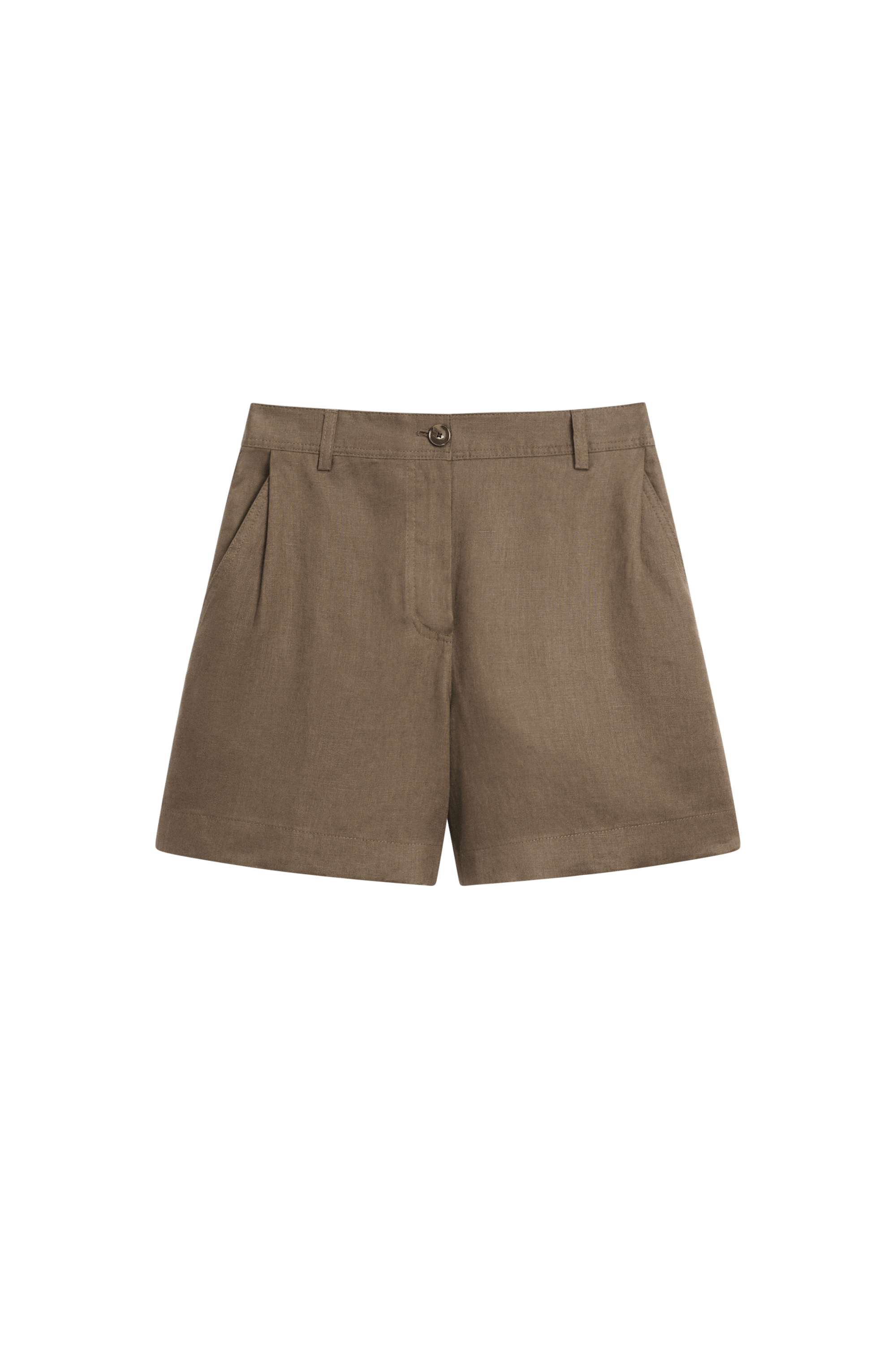 Massimo Dutti Pilili %100 keten şort görsel 5