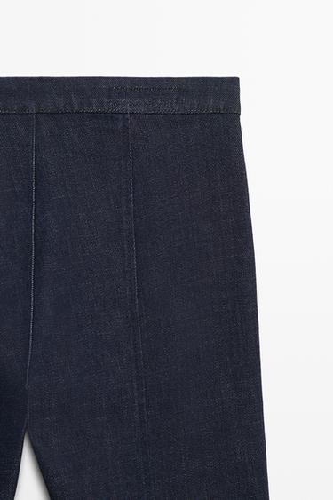 Flare-fit jeans with pocket detail — DARK BLUE 9