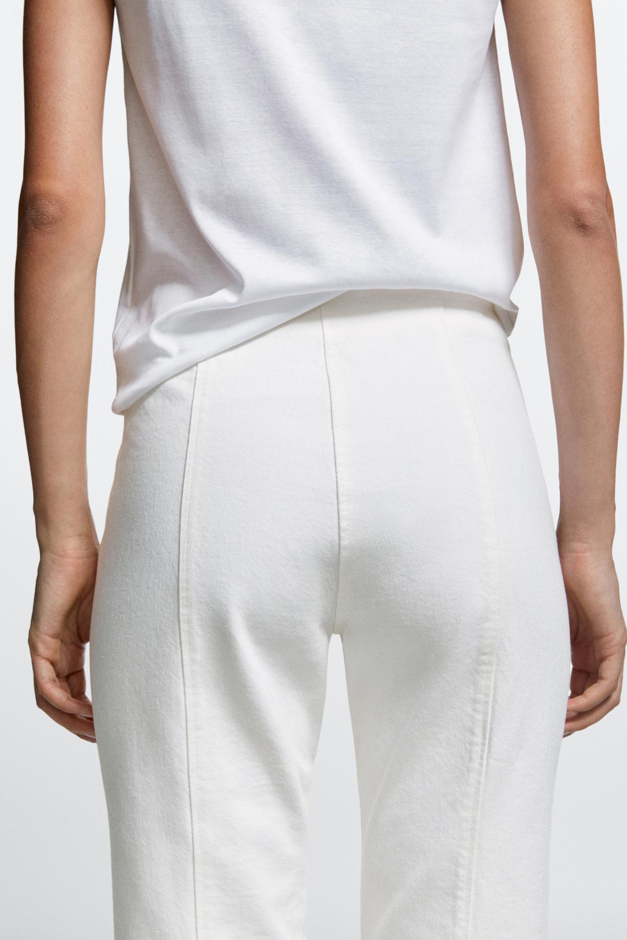 Denim capris — Off white