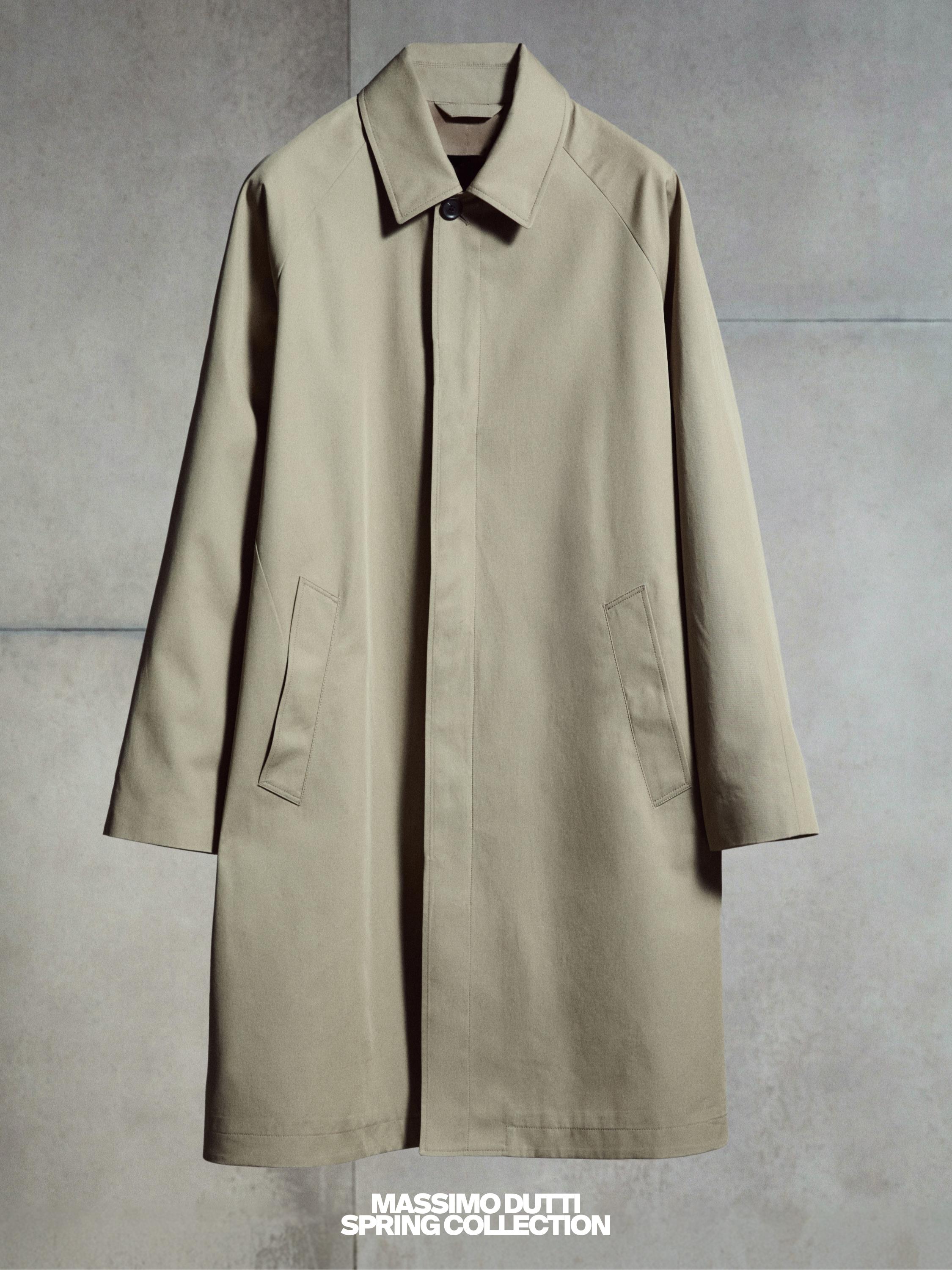 Lightweight cotton trench coat — BEIGE