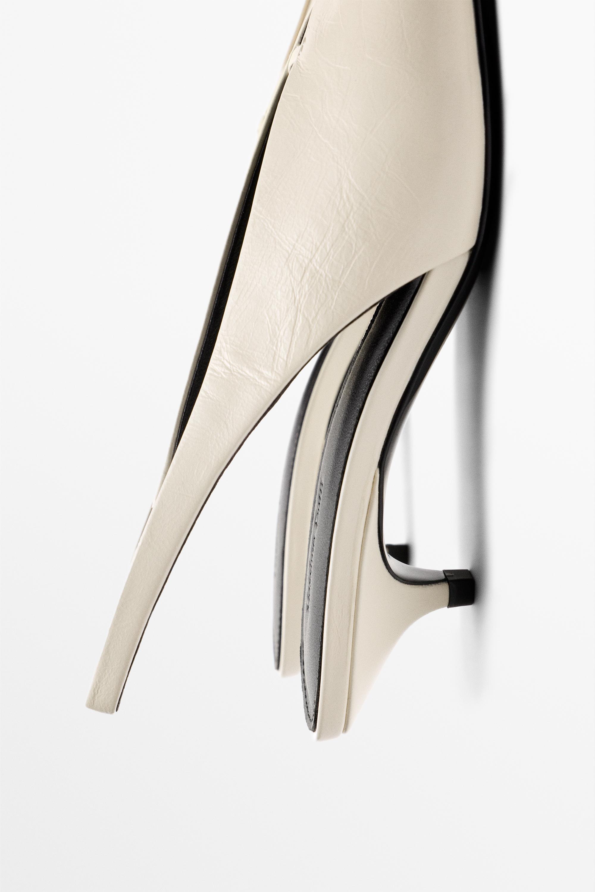 Slingback heels — WHITE