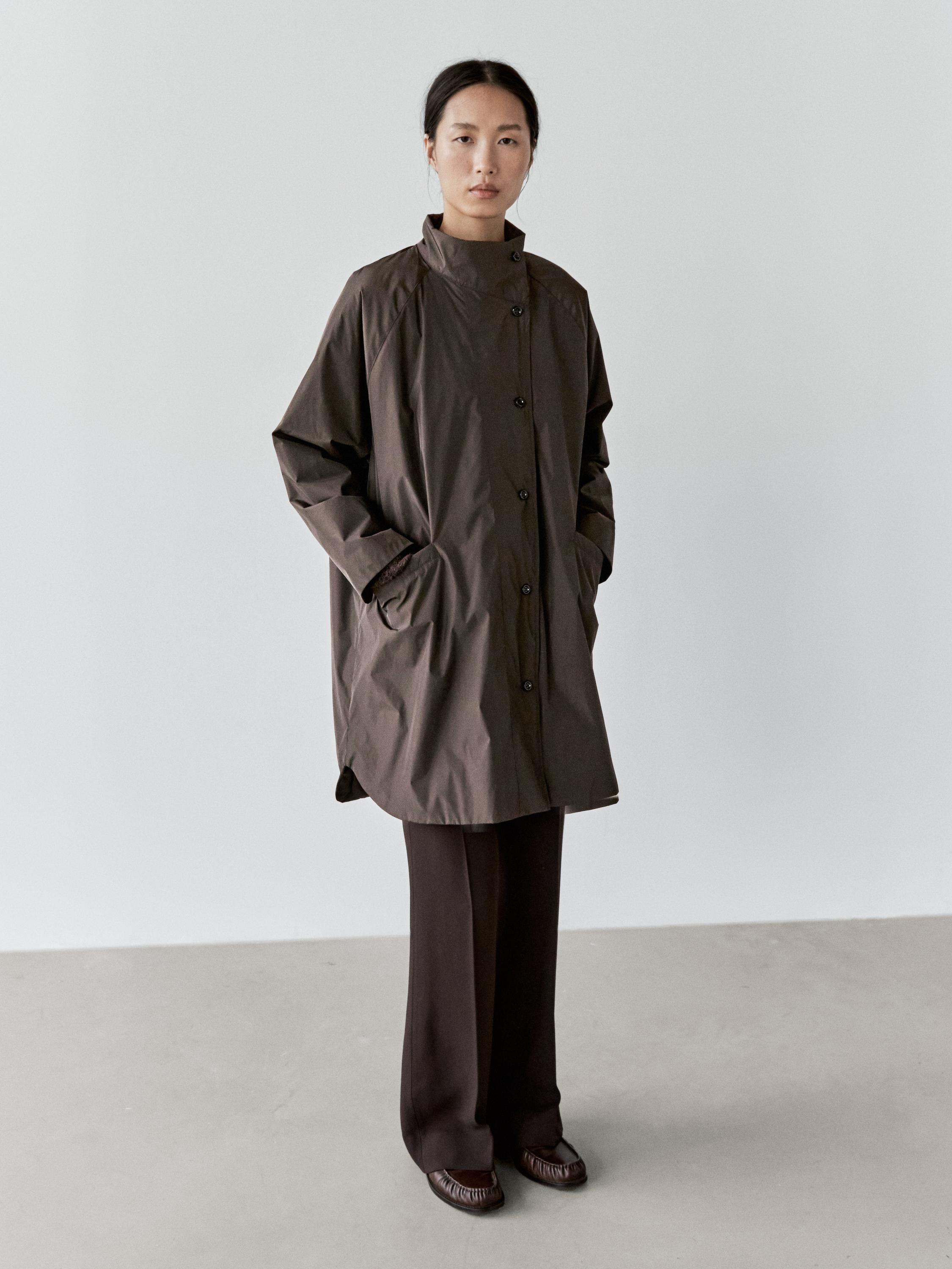 Long puffer jacket — BROWN