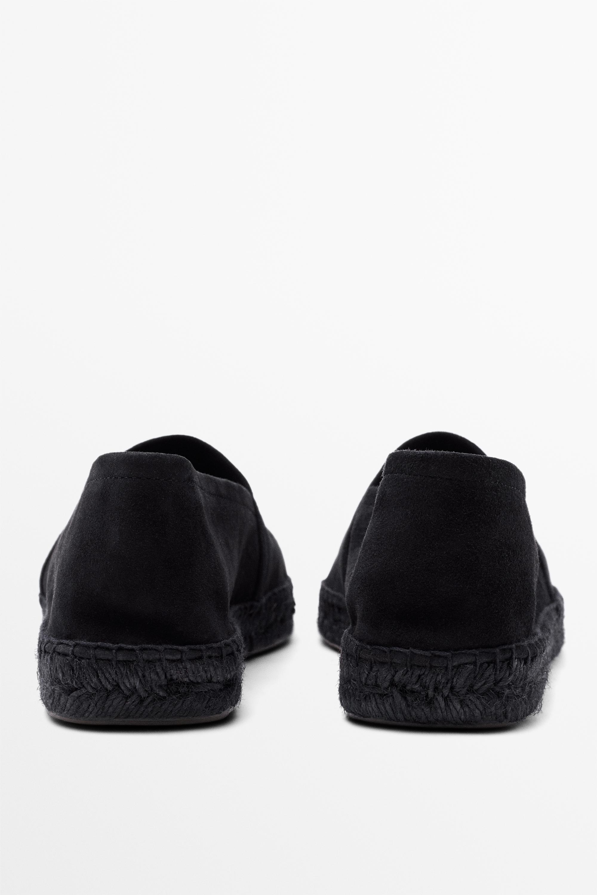 Leather espadrilles — Dark blue