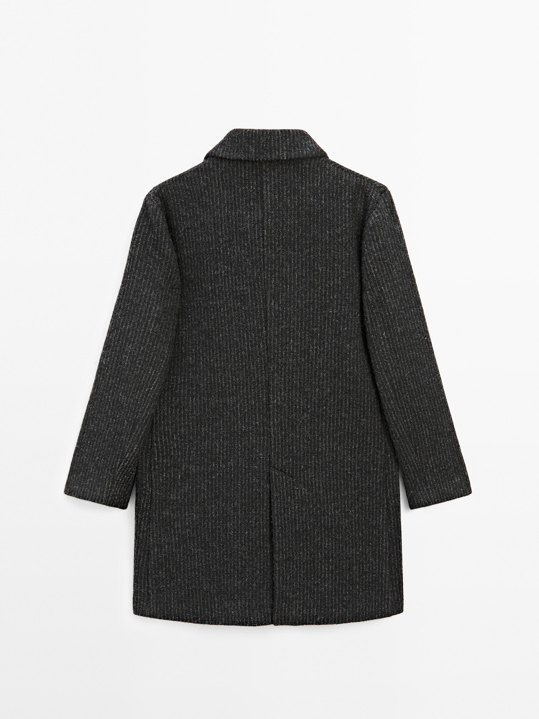 Manteau mi-long laine mélangée