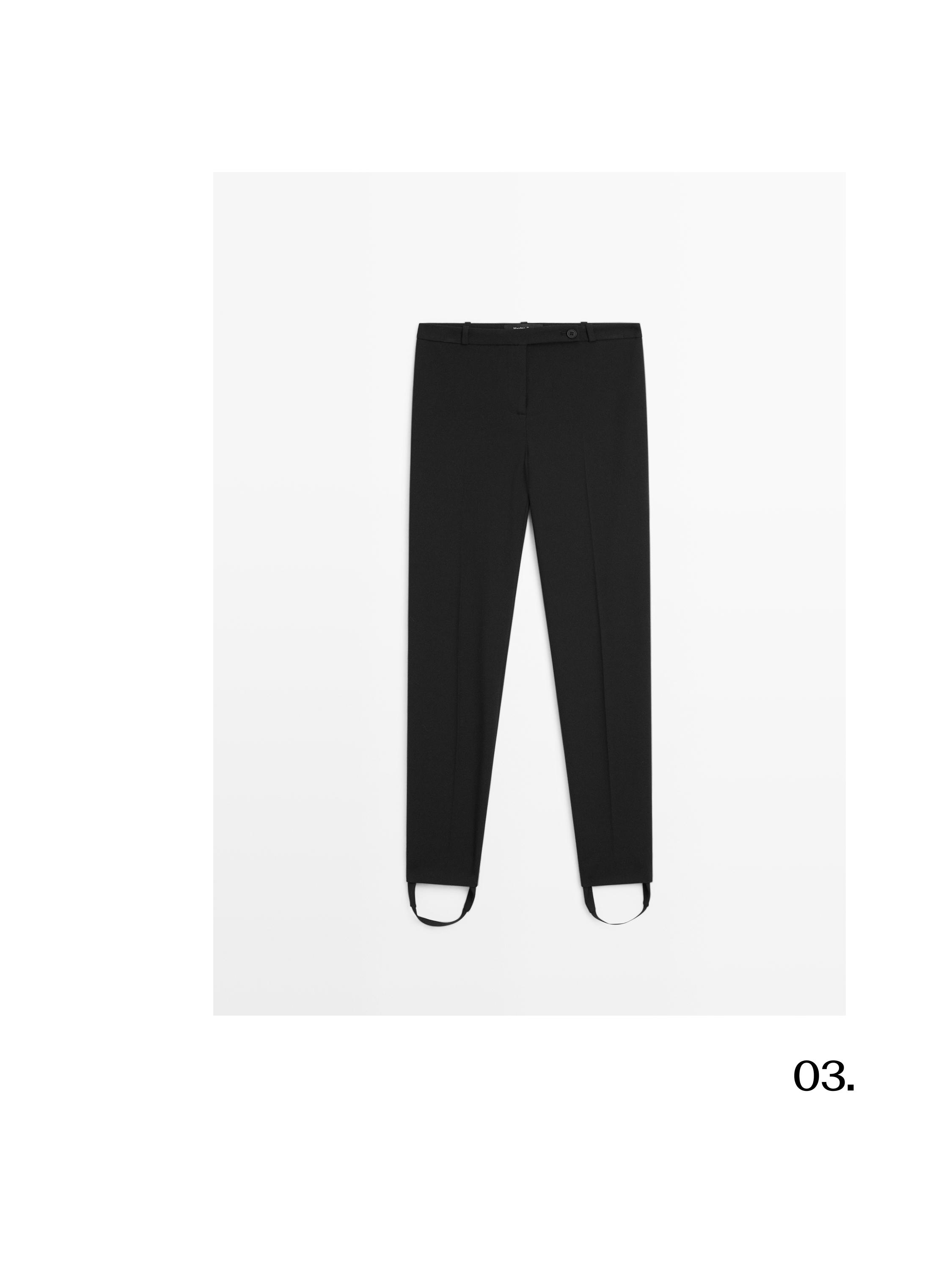 Pants with elasticated hems — BLACK