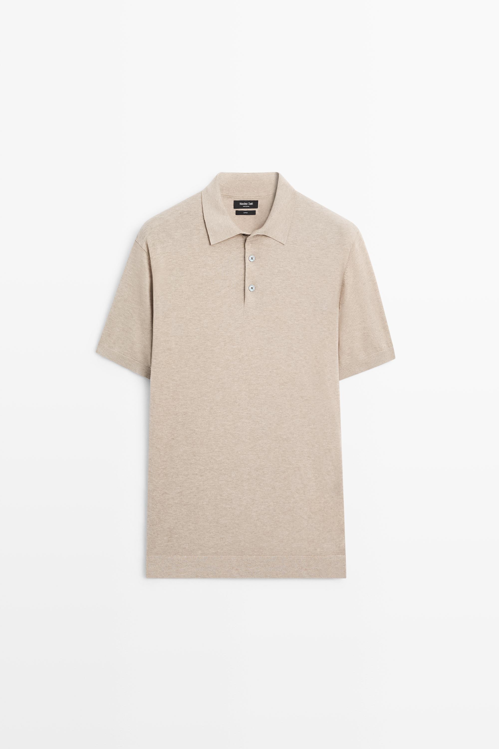 100% cotton knit polo sweater