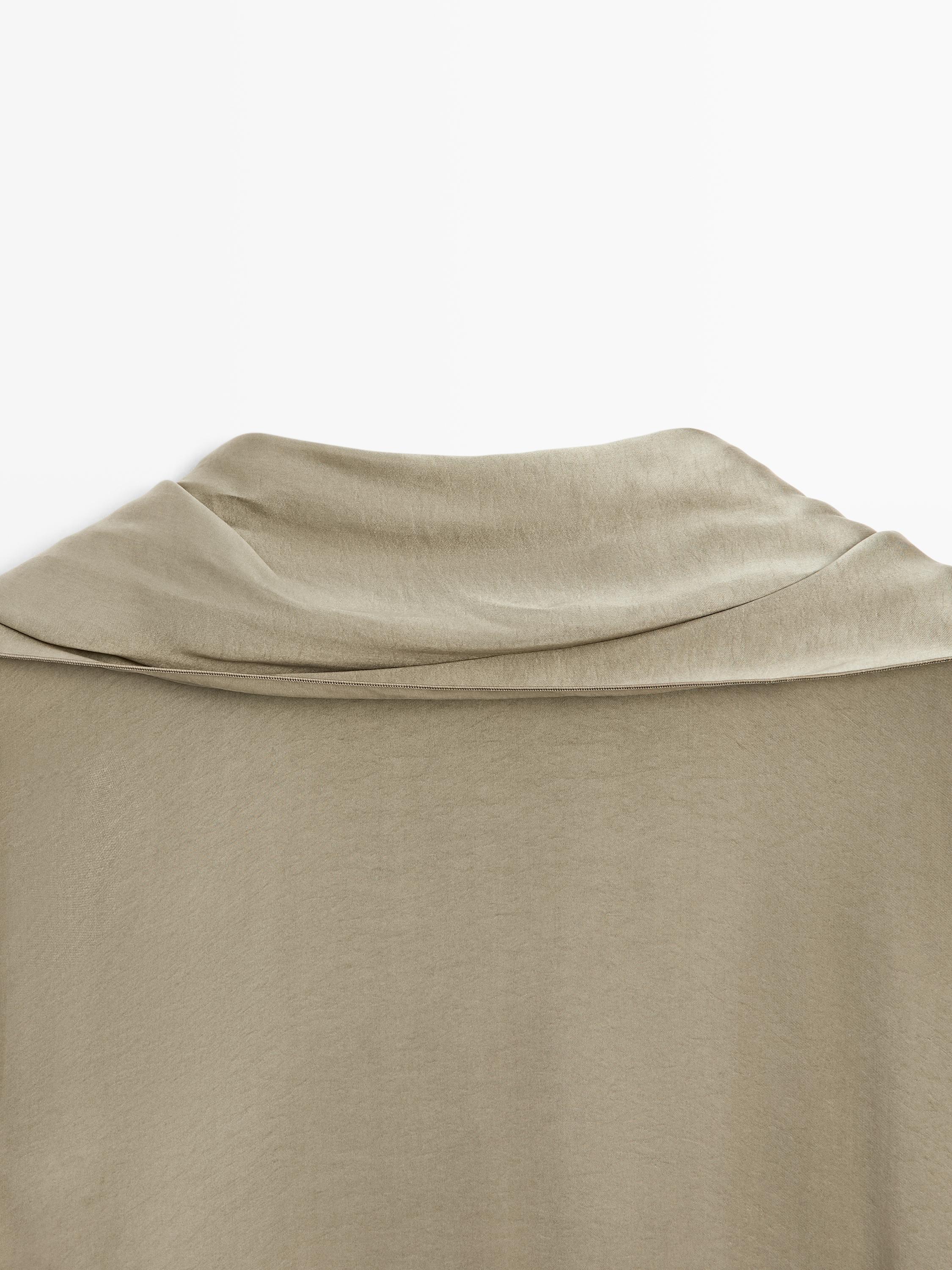 Flowing dress with cape detail - STUDIO — STONE