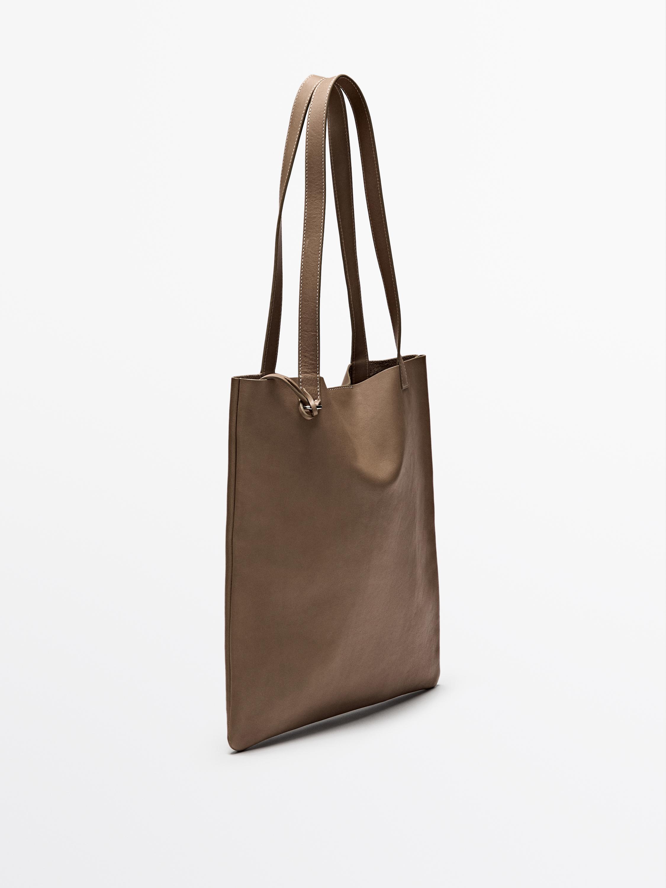 Tote bag en cuir nappa