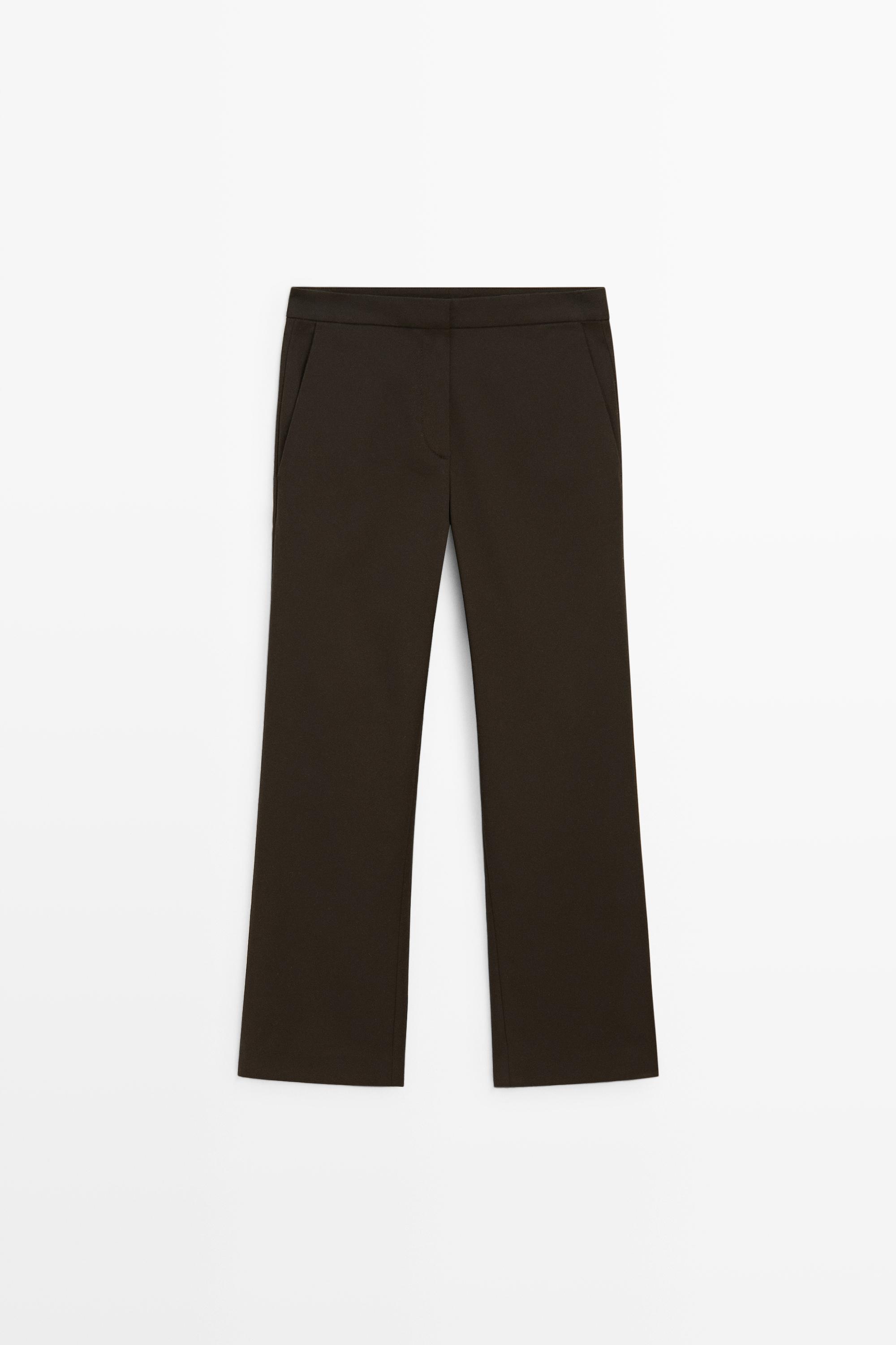 Stretch kick flare pants — Chocolate