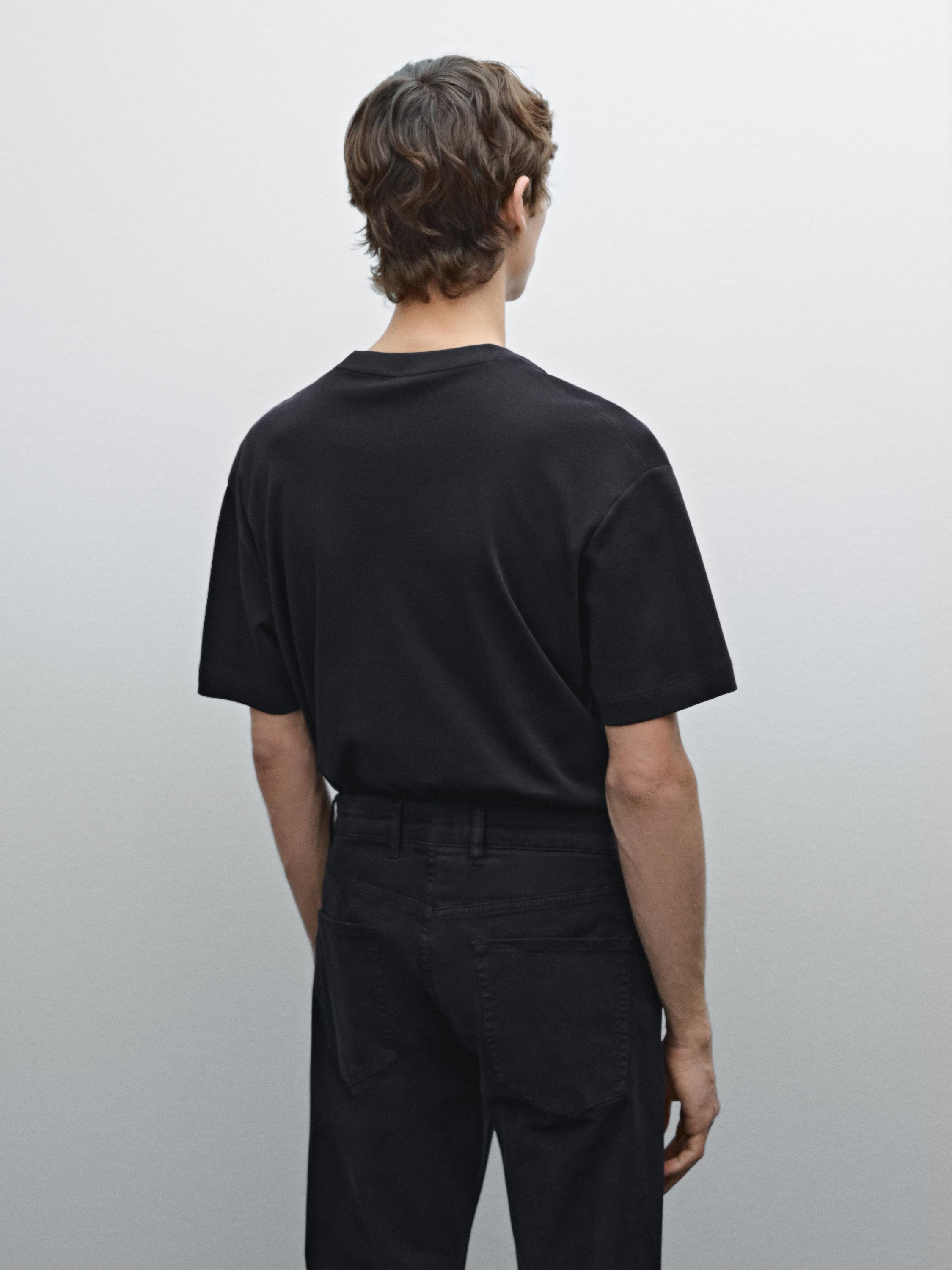 100% cotton short sleeve T-shirt — NAVY BLUE