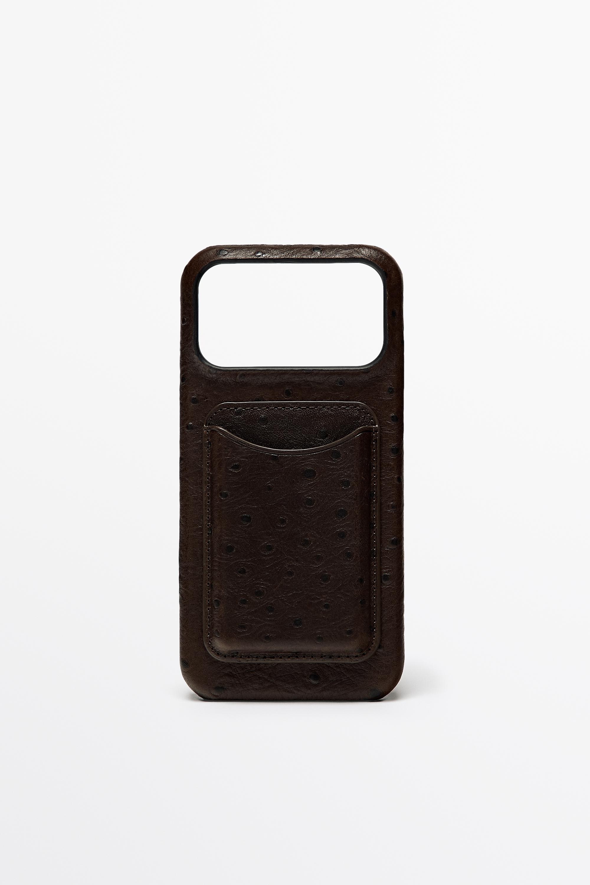 Textured Nappa leather iPhone 17 Pro Max case