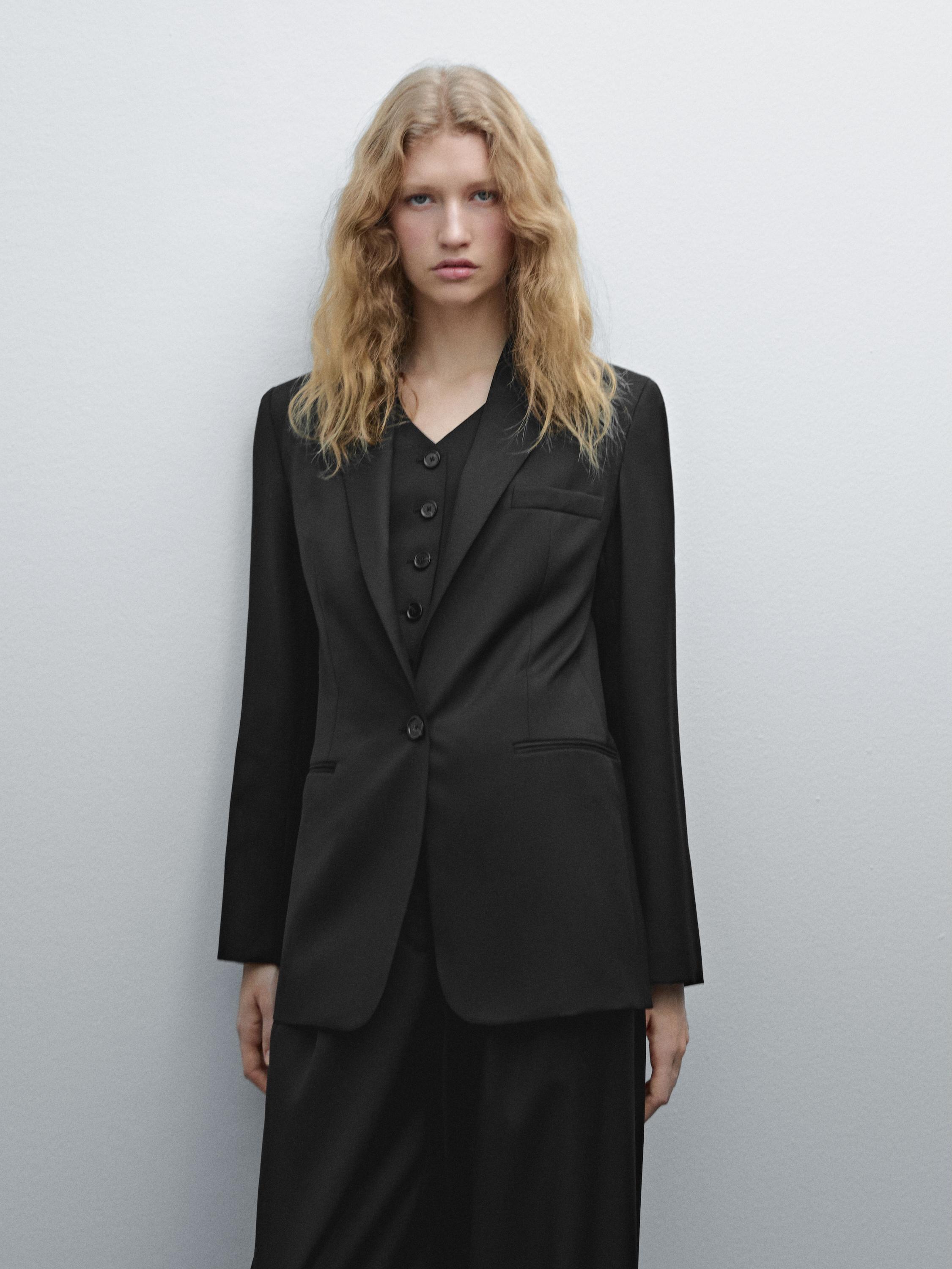 Cool wool suit blazer