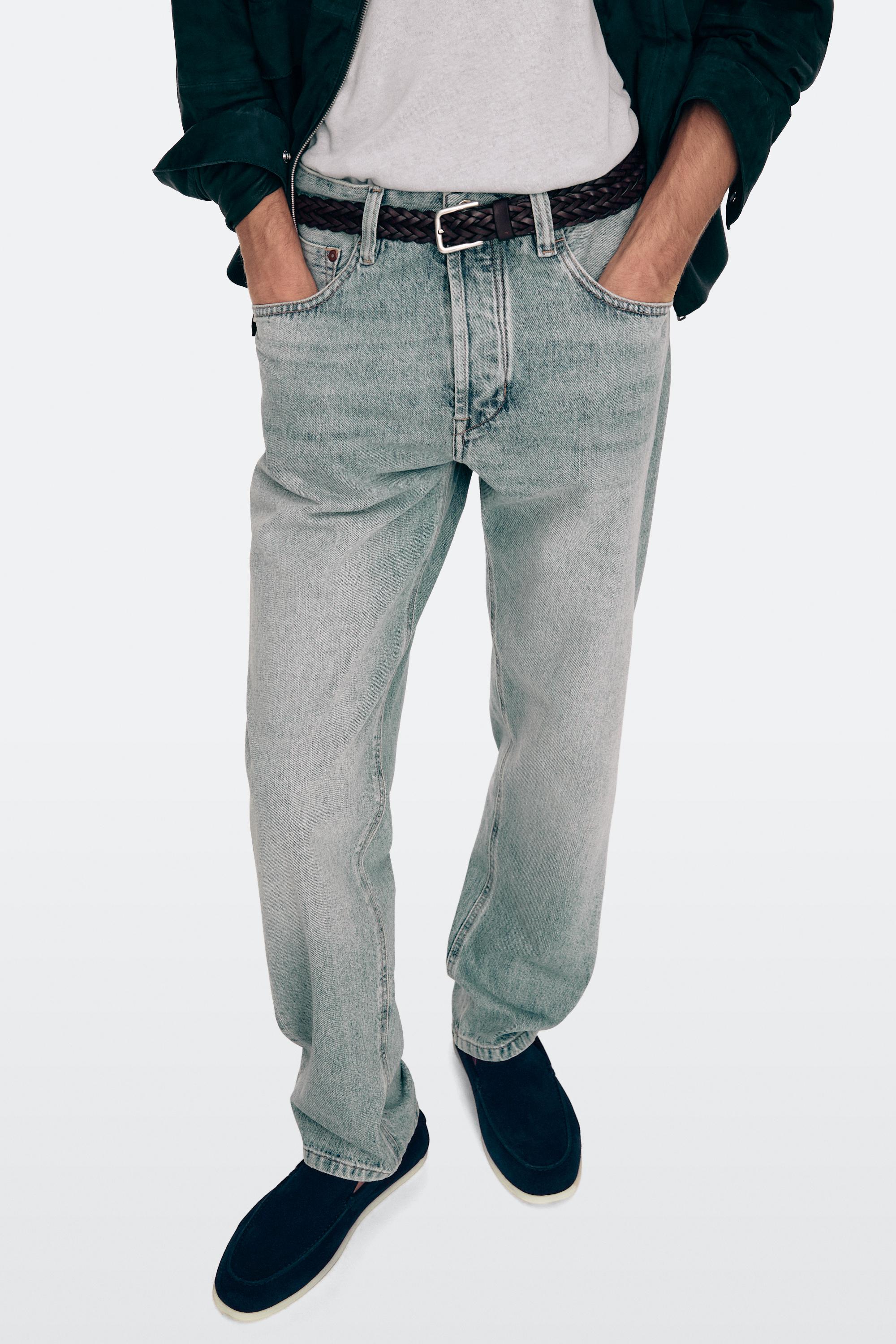 Soft split leather loafers — BLUE