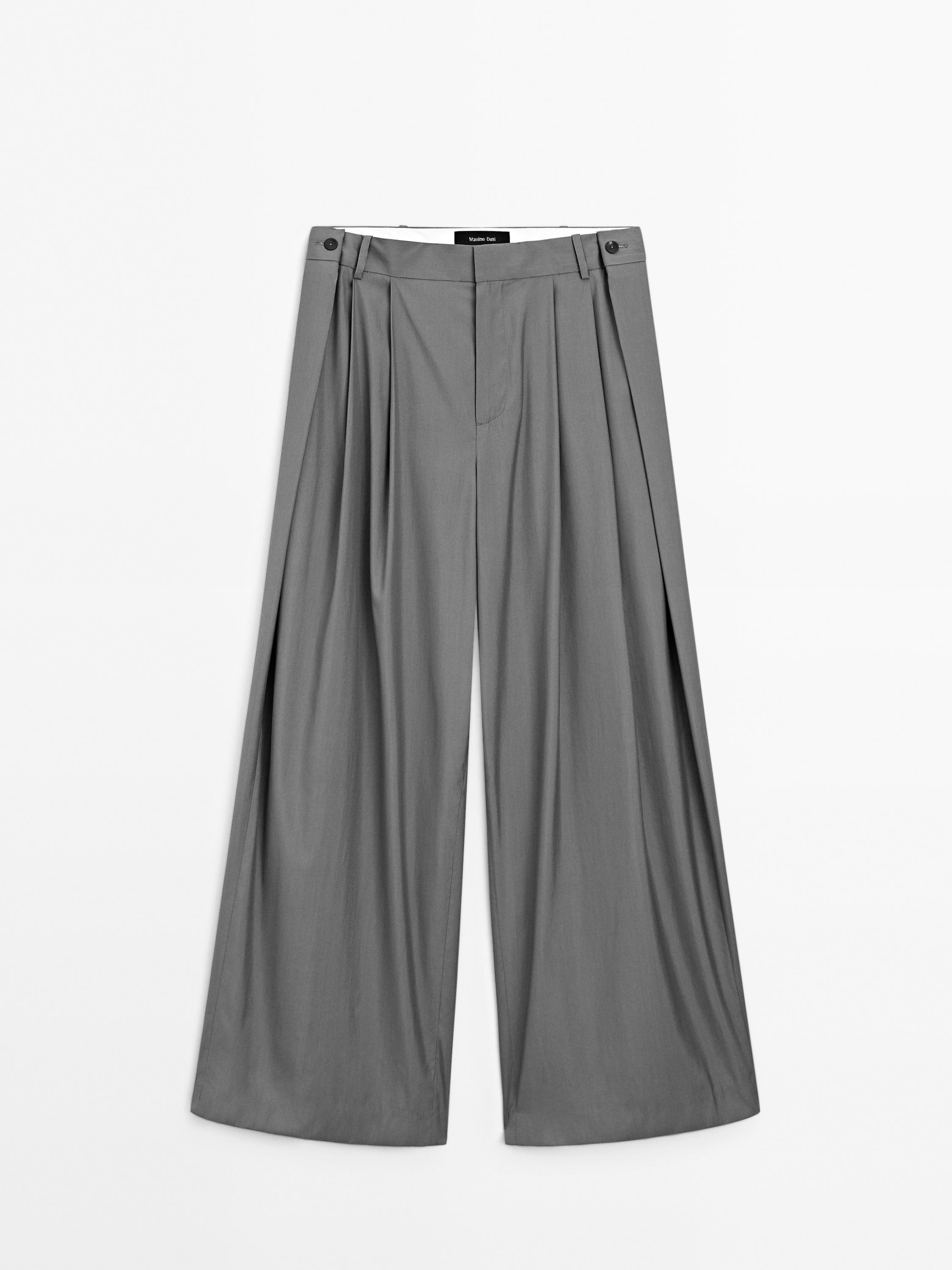 Pantaloni morbidi con pince