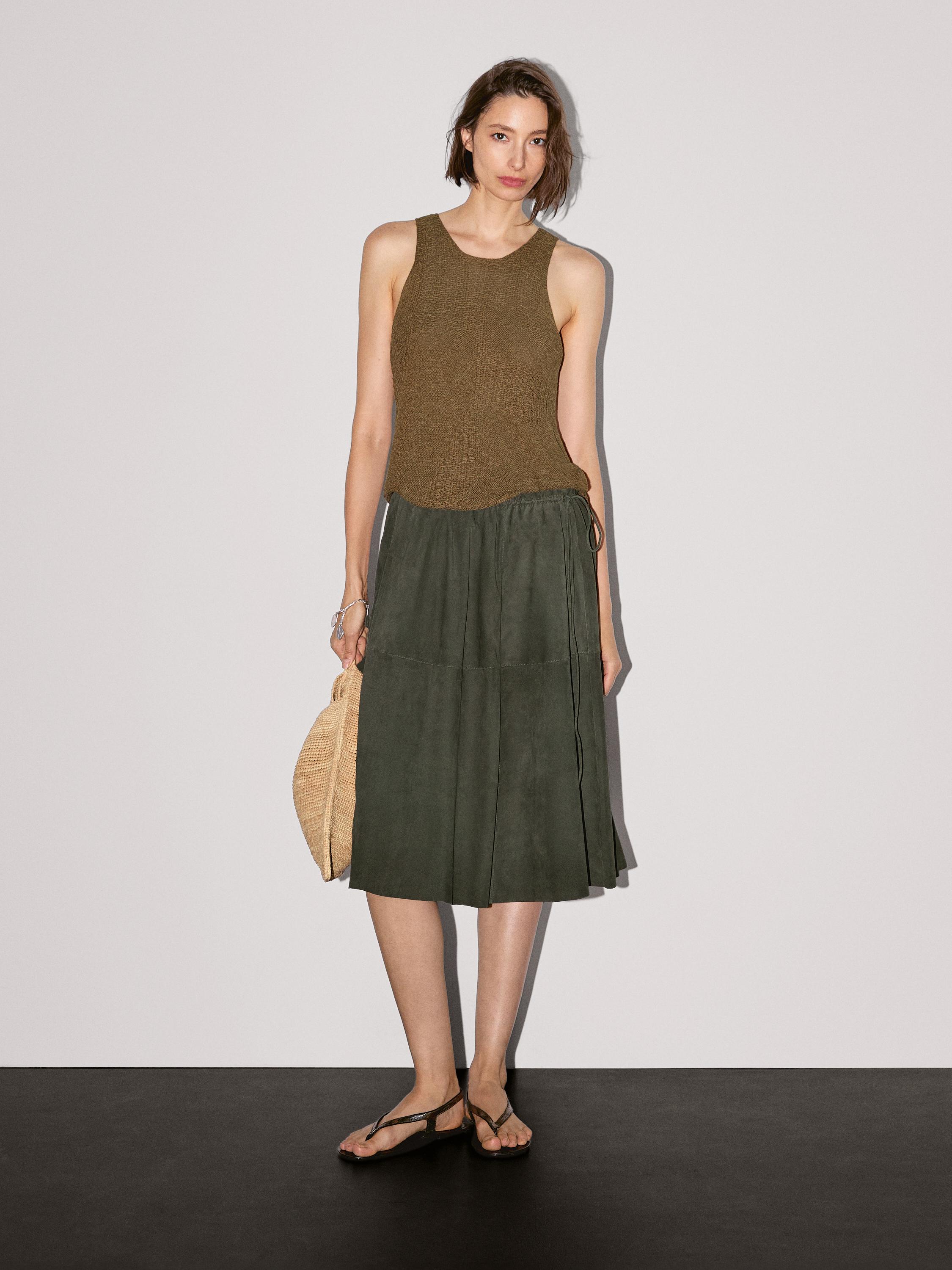 Embellished knit halter top