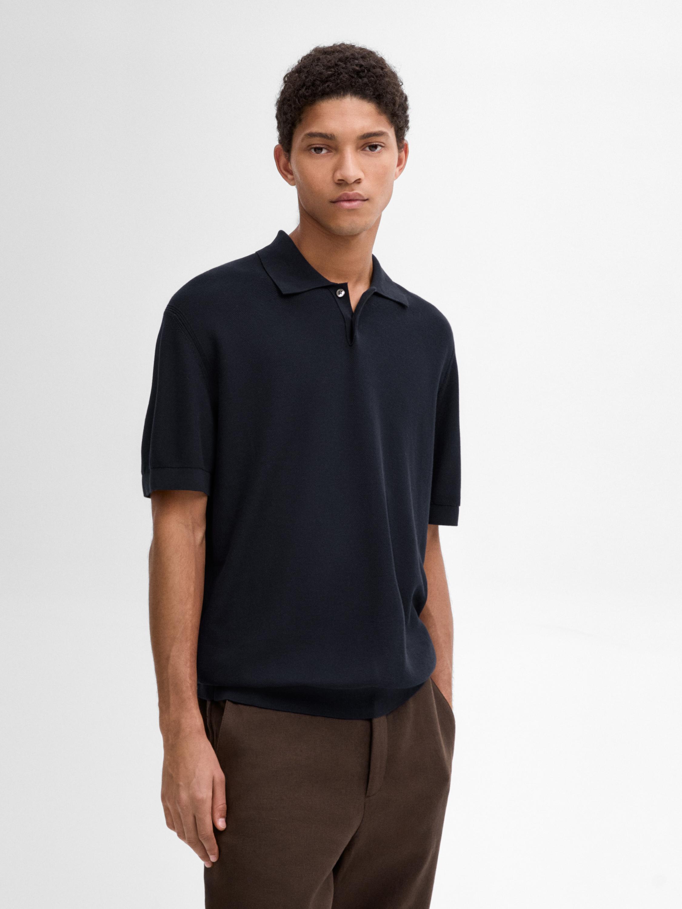 100% cotton knit polo shirt