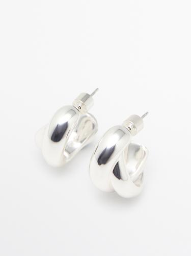 Wraparound hoop earrings — SILVER 2