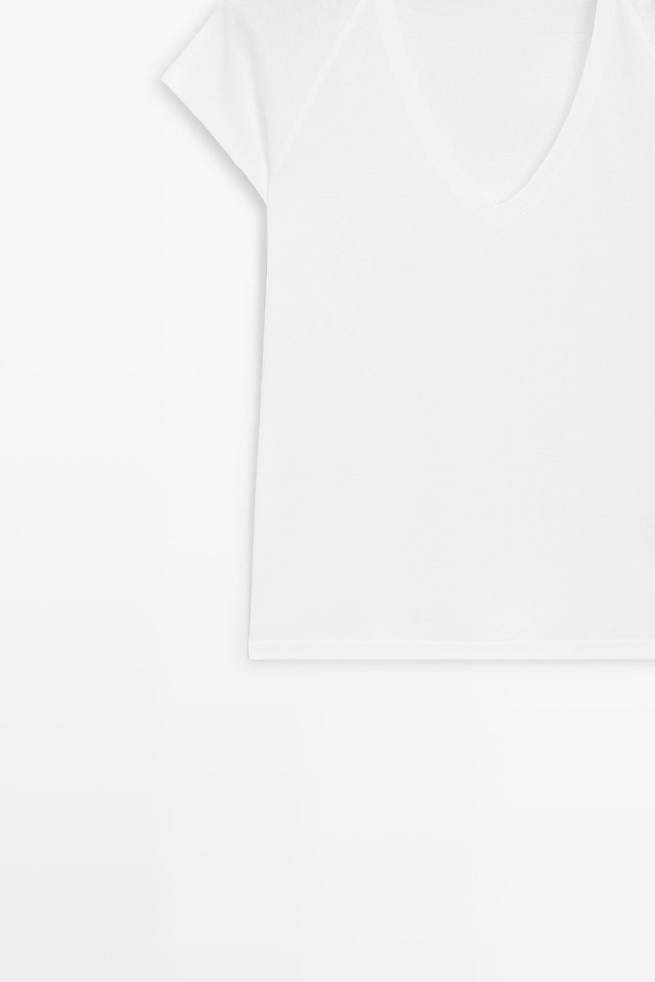 100% mercerised cotton T-shirt — WHITE