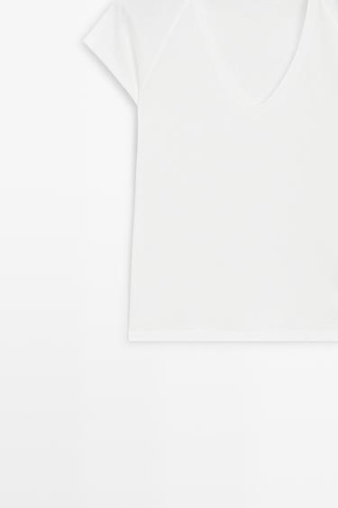 100% mercerised cotton T-shirt — WHITE 7