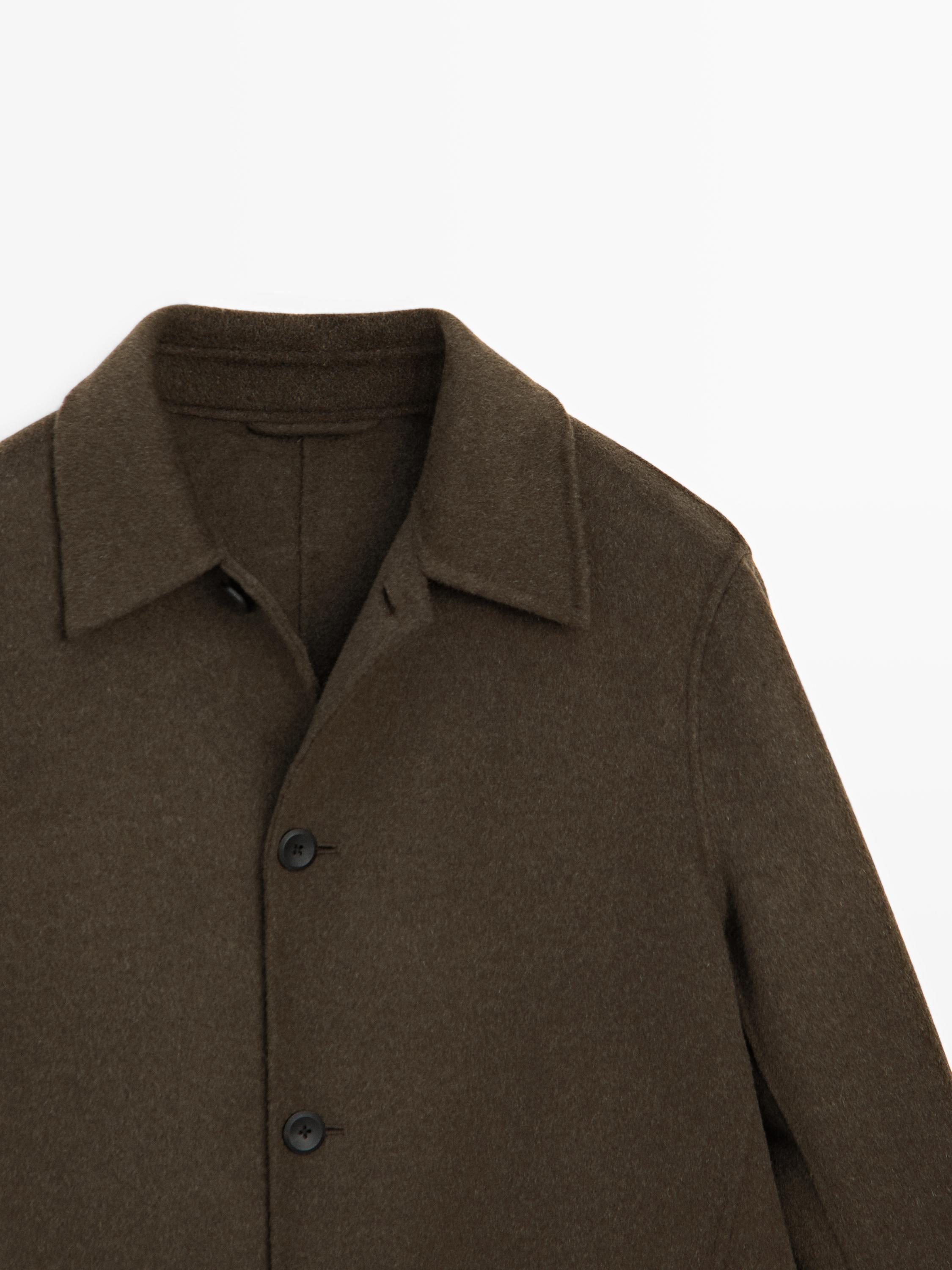 Long wool blend coat