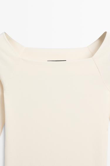 Stretch long sleeve top — CREAM 9