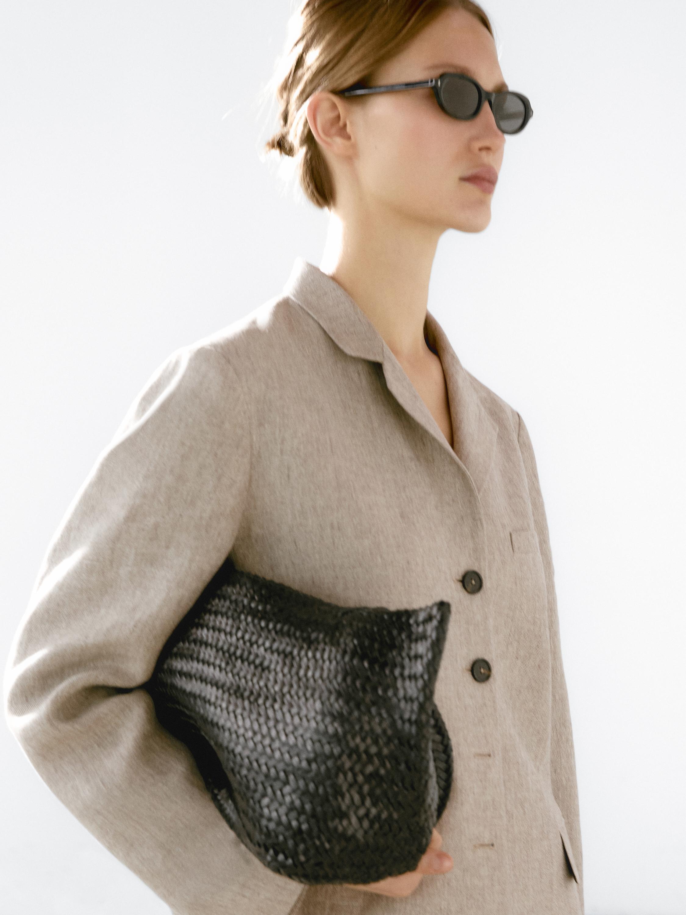 Blazer chiné 100 % lin