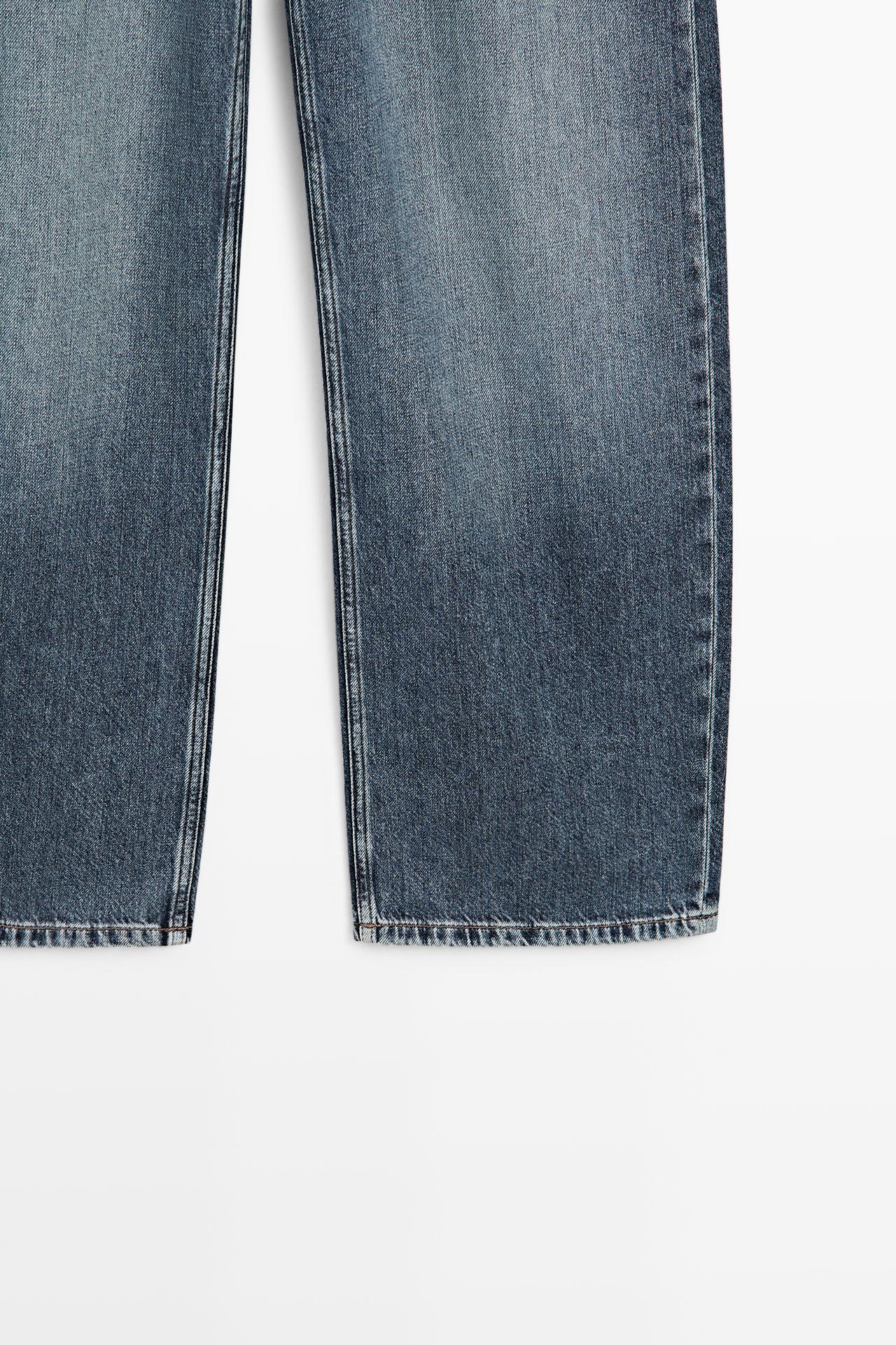 Mid-waist barrel fit jeans — MEDIUM BLUE