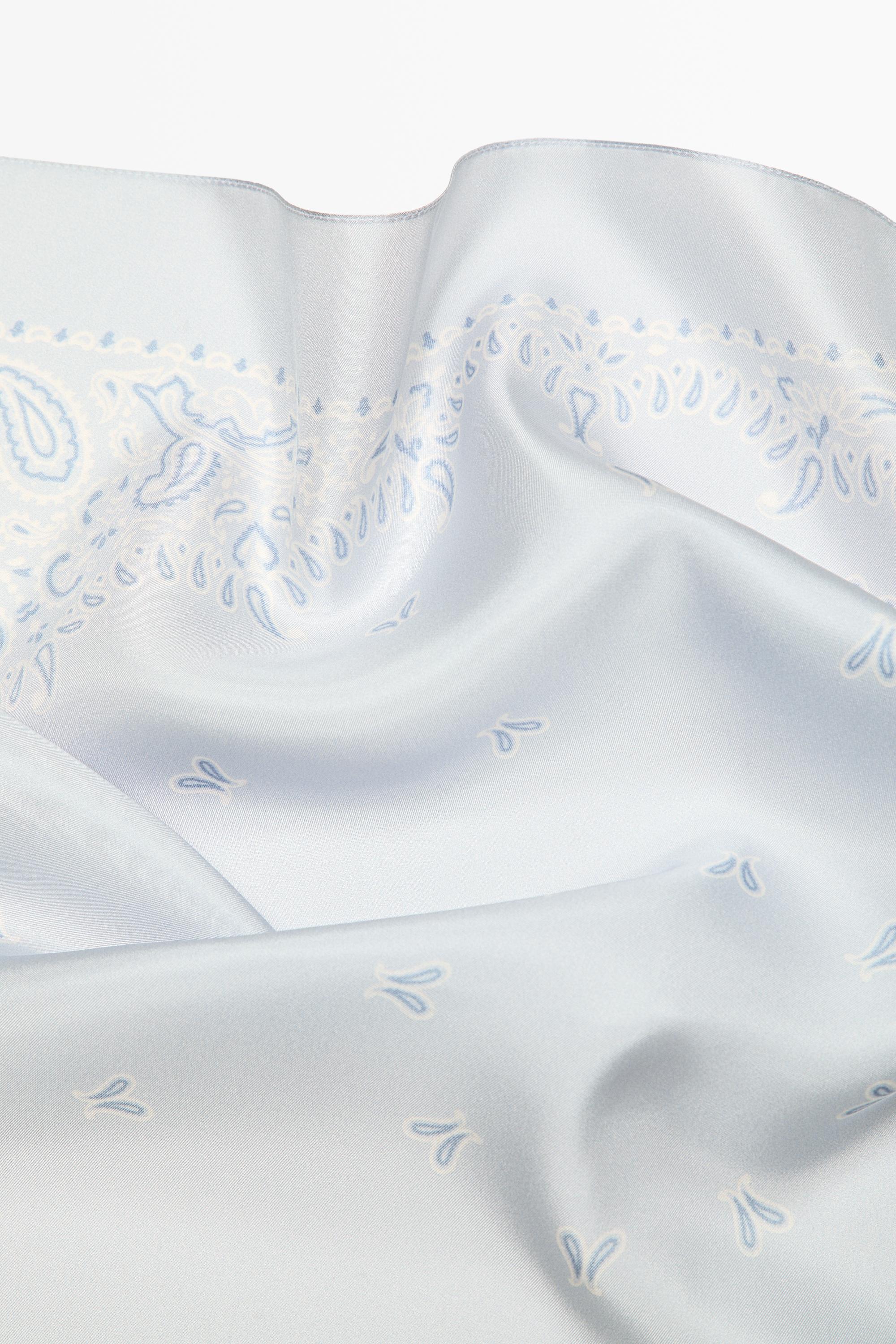Paisley print scarf — SKY BLUE