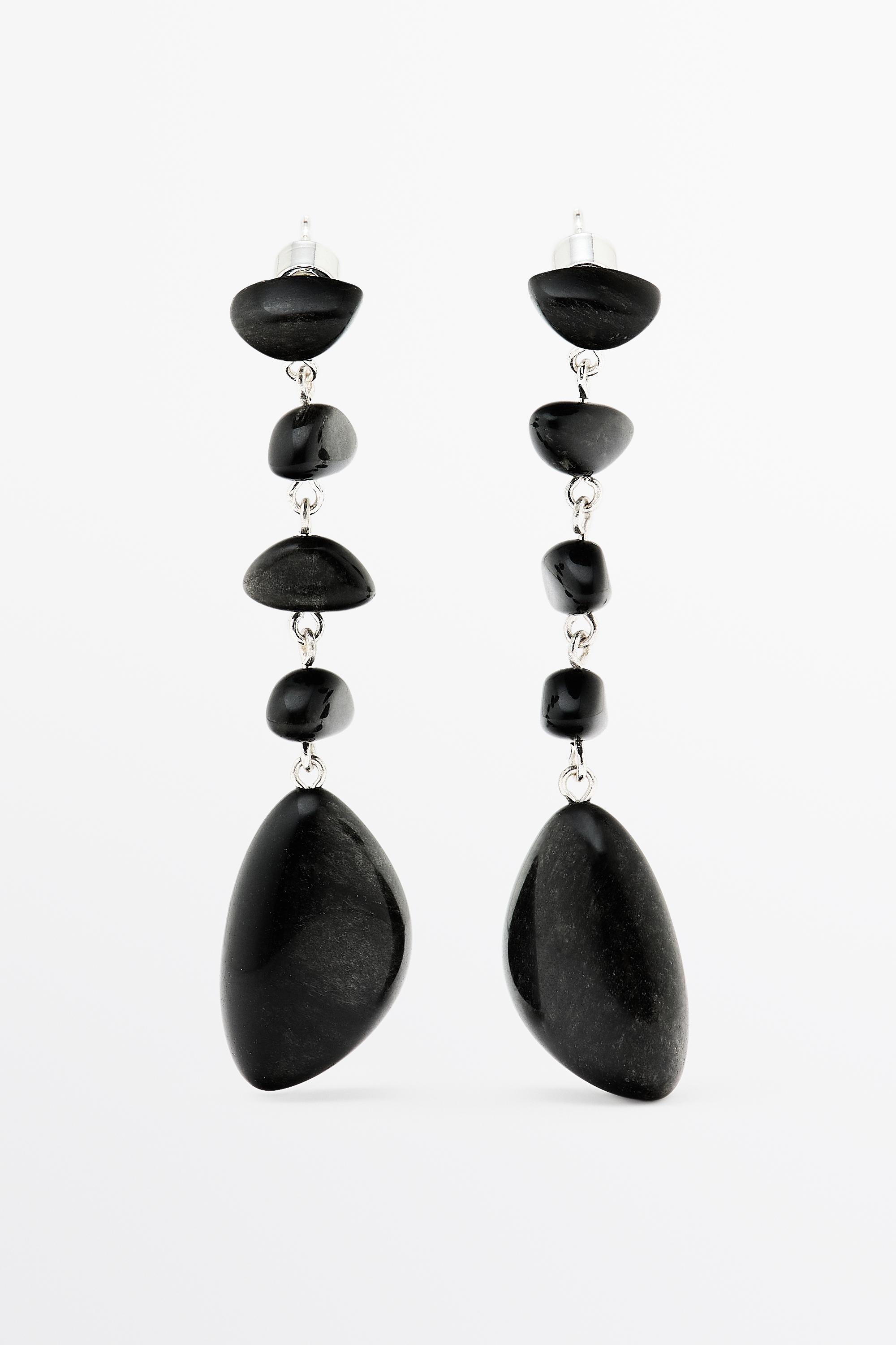 Gem dangle earrings