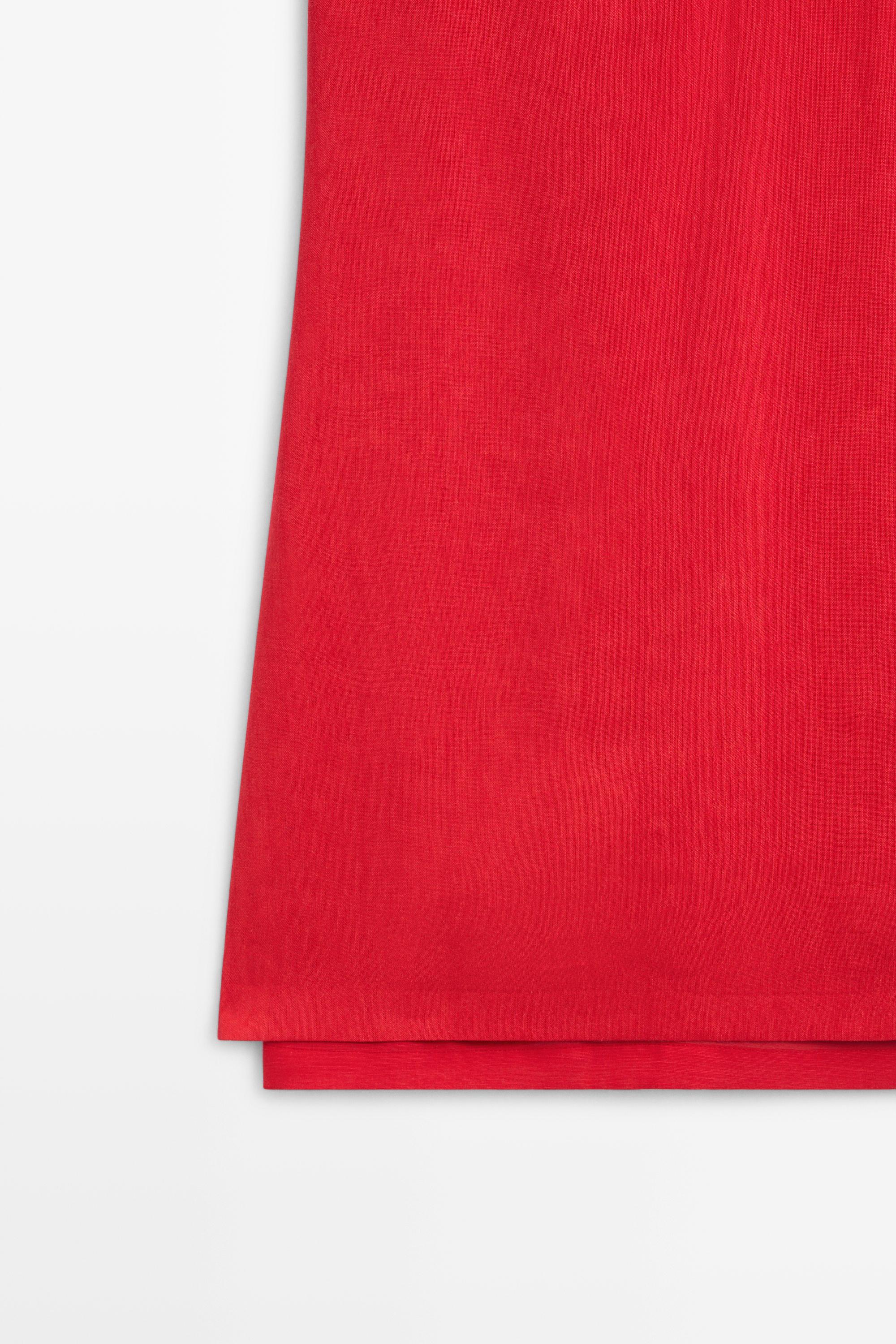 Double-layer mini dress — RED