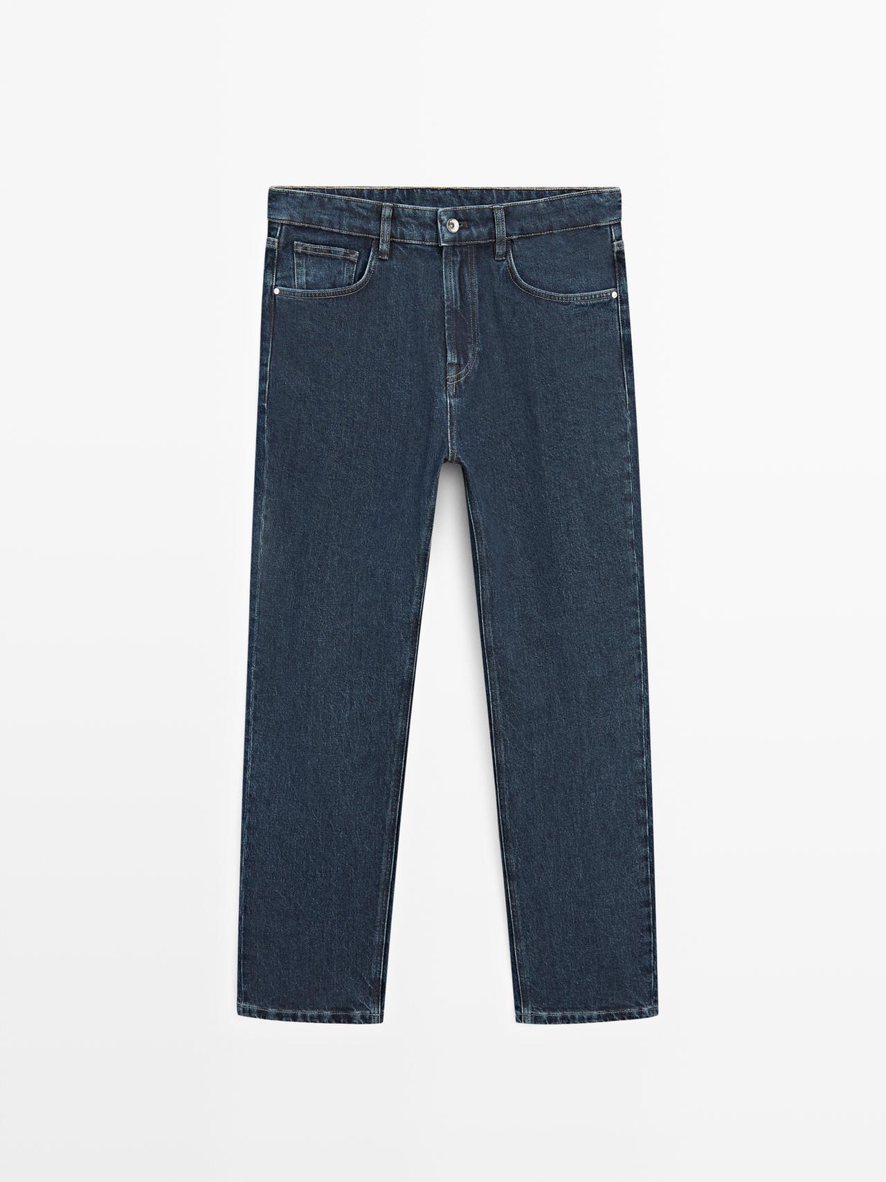 Massimo Dutti - Heren - Toelopende Jeans - Blauw - 34