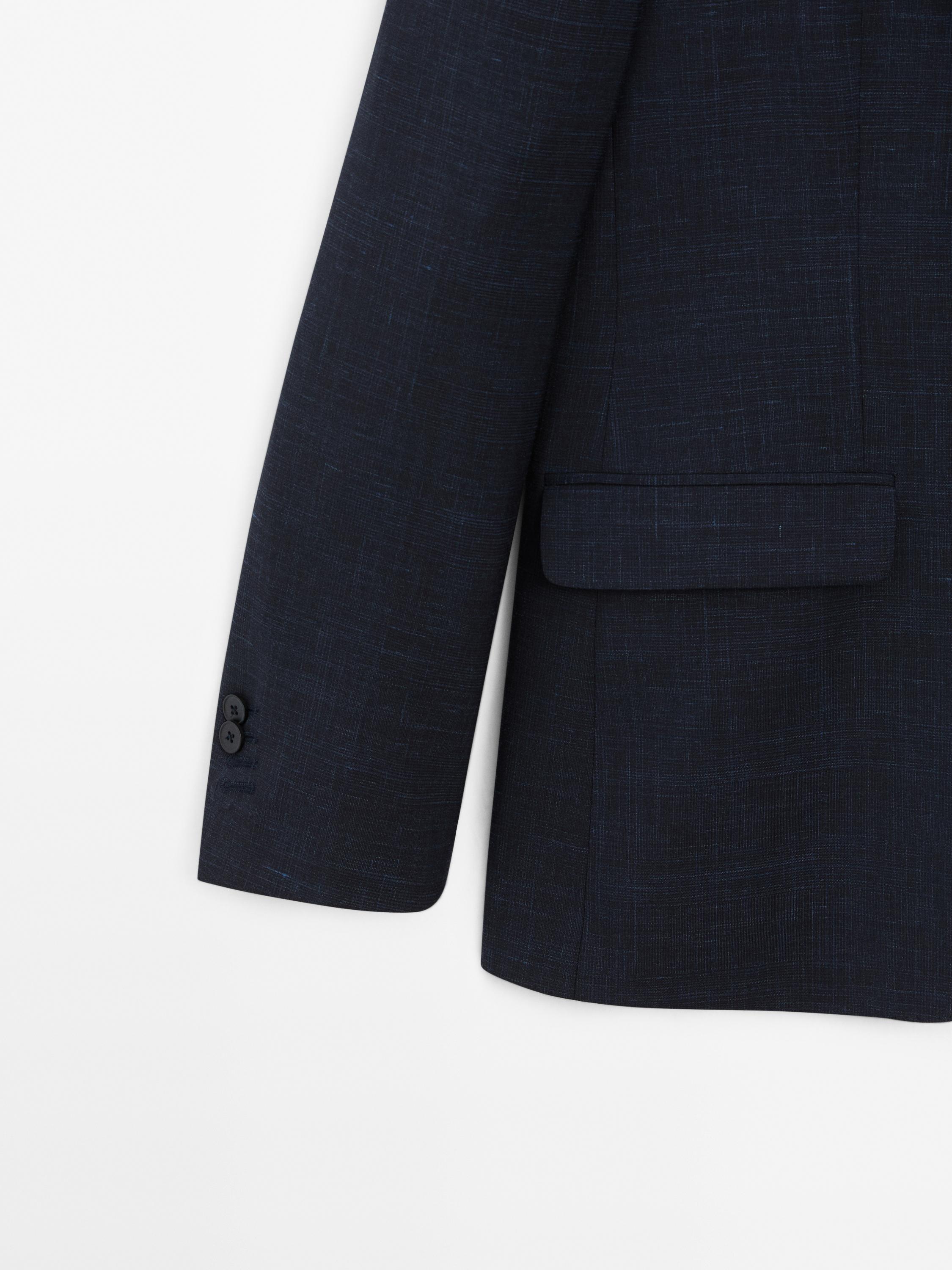 Wool blend smart blazer