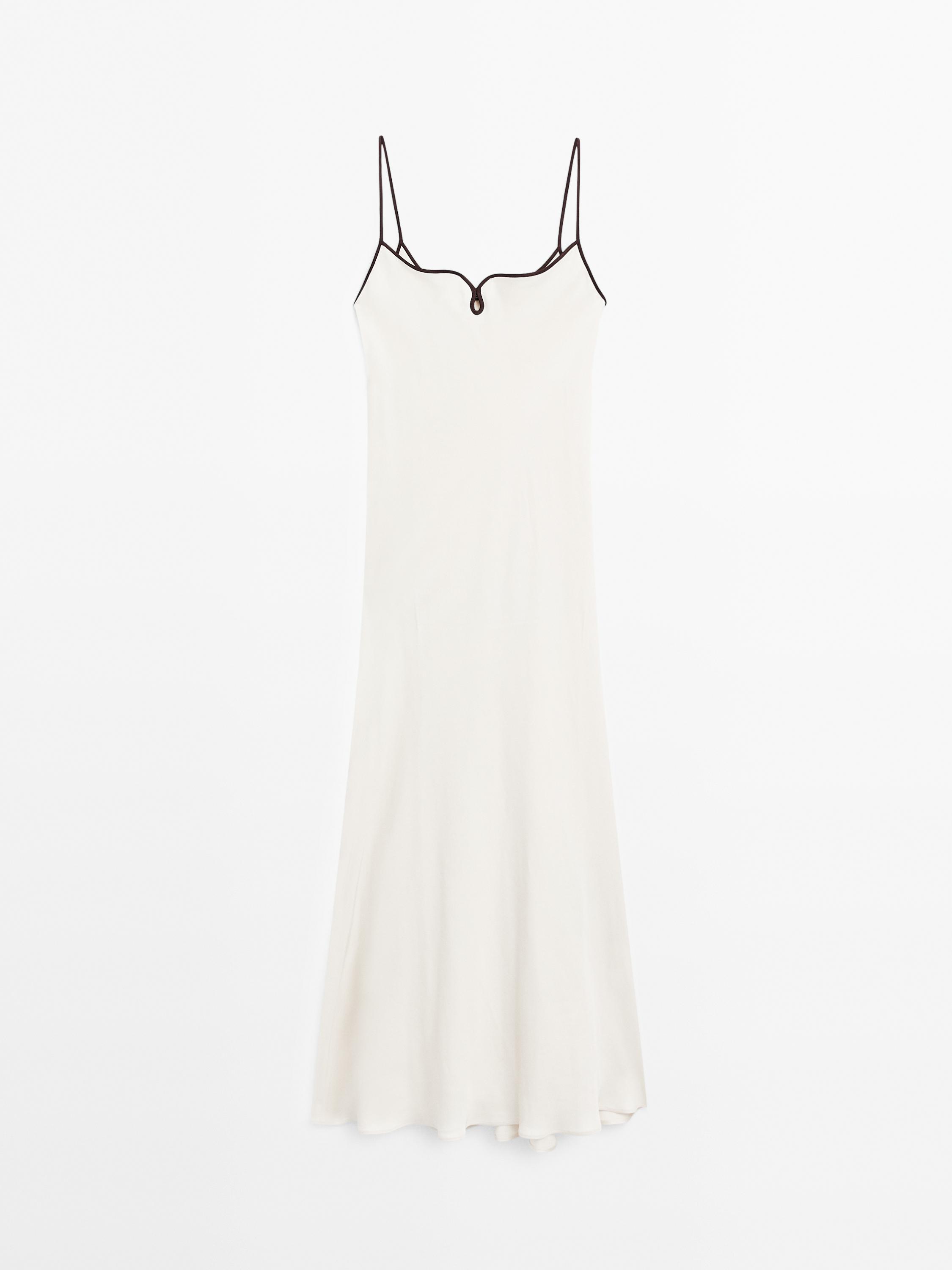 Robe midi style nuisette satinée